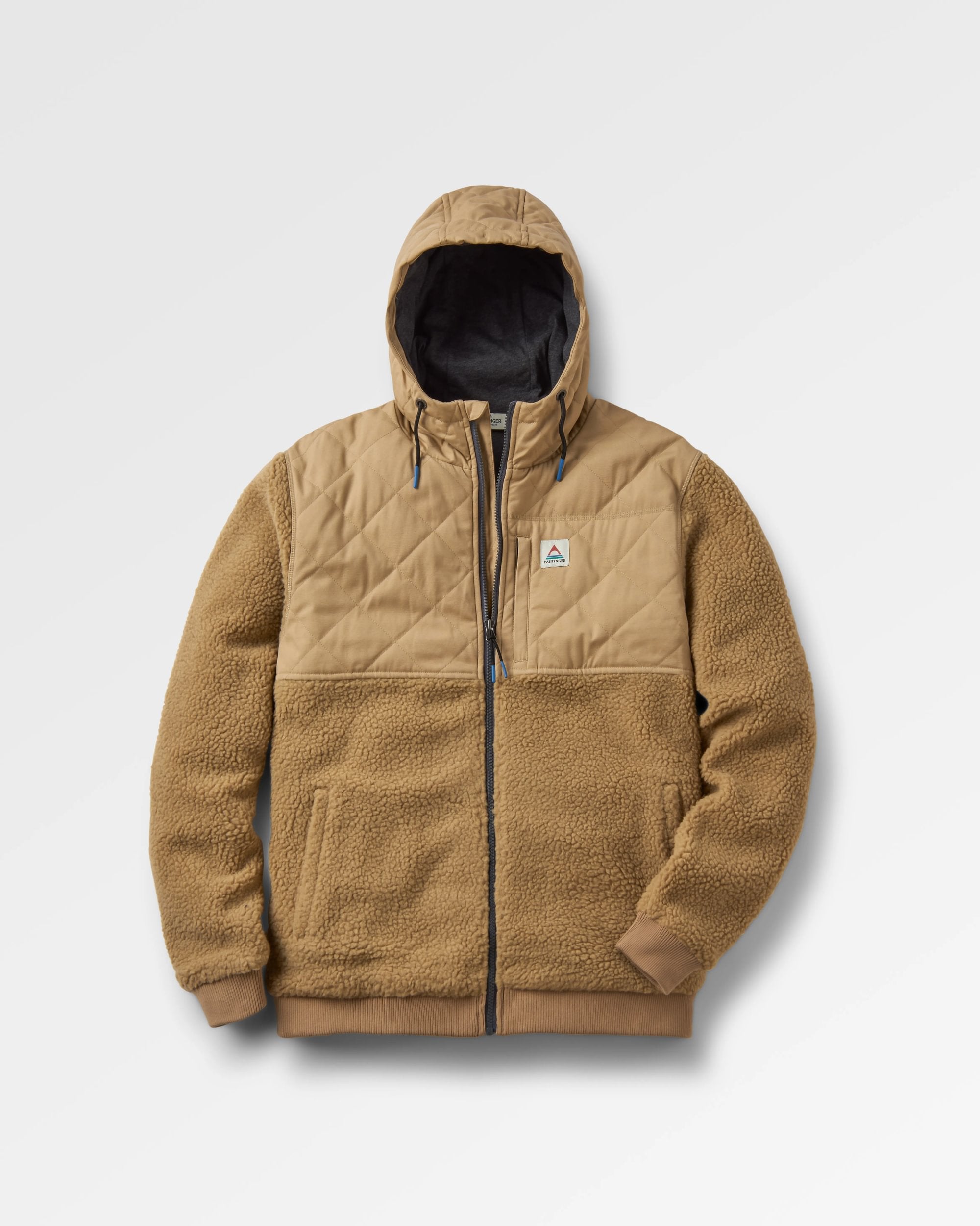 Adventure Recycled Deep-Pile Sherpa Fleece - Biscuit - Flatlay