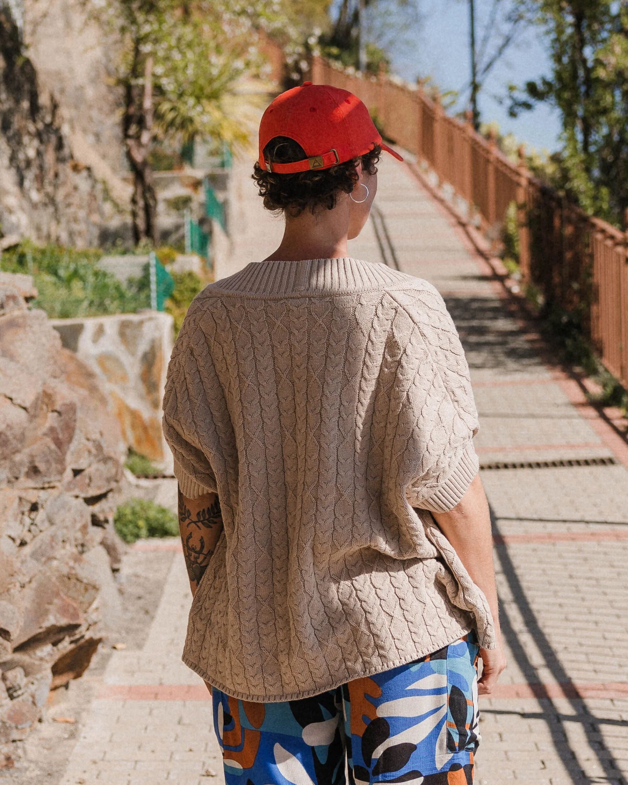 Homely Knitted Cardigan - Simply Taupe - Lifestyle