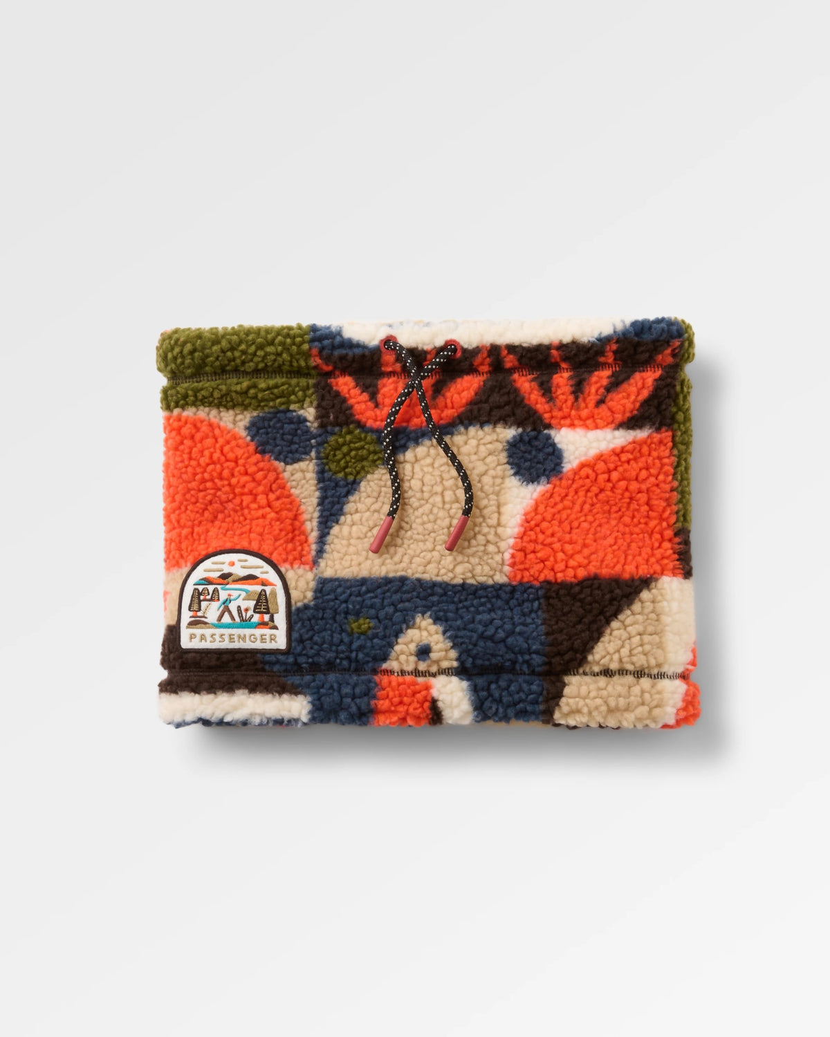 Mulled Sherpa Fleece Snood - Lost On Purpose Khaki - Flatlay