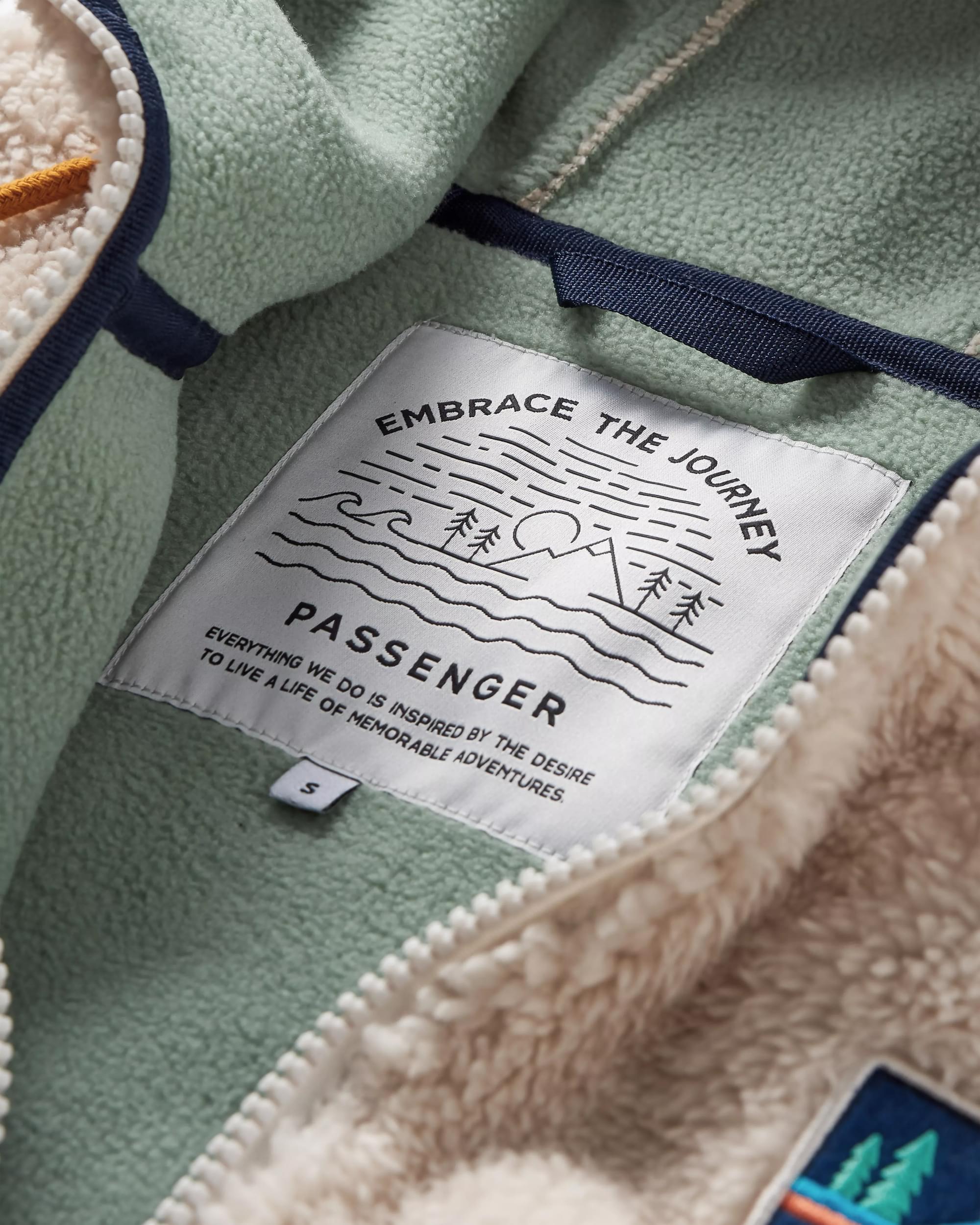 Nestling Recycled Polar-Lined Sherpa Fleece - Vintage White - Flatlay