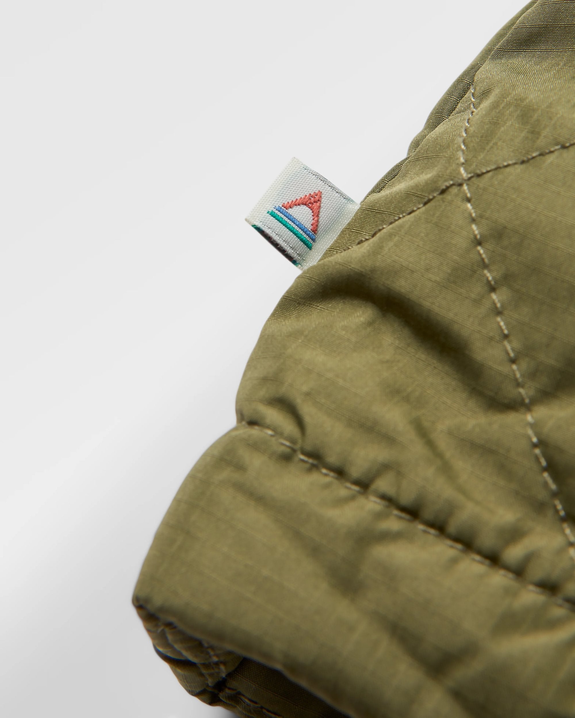 Oceanic Recycled Insulated 1/2 Zip Jacket - Black/Khaki - Flatlay