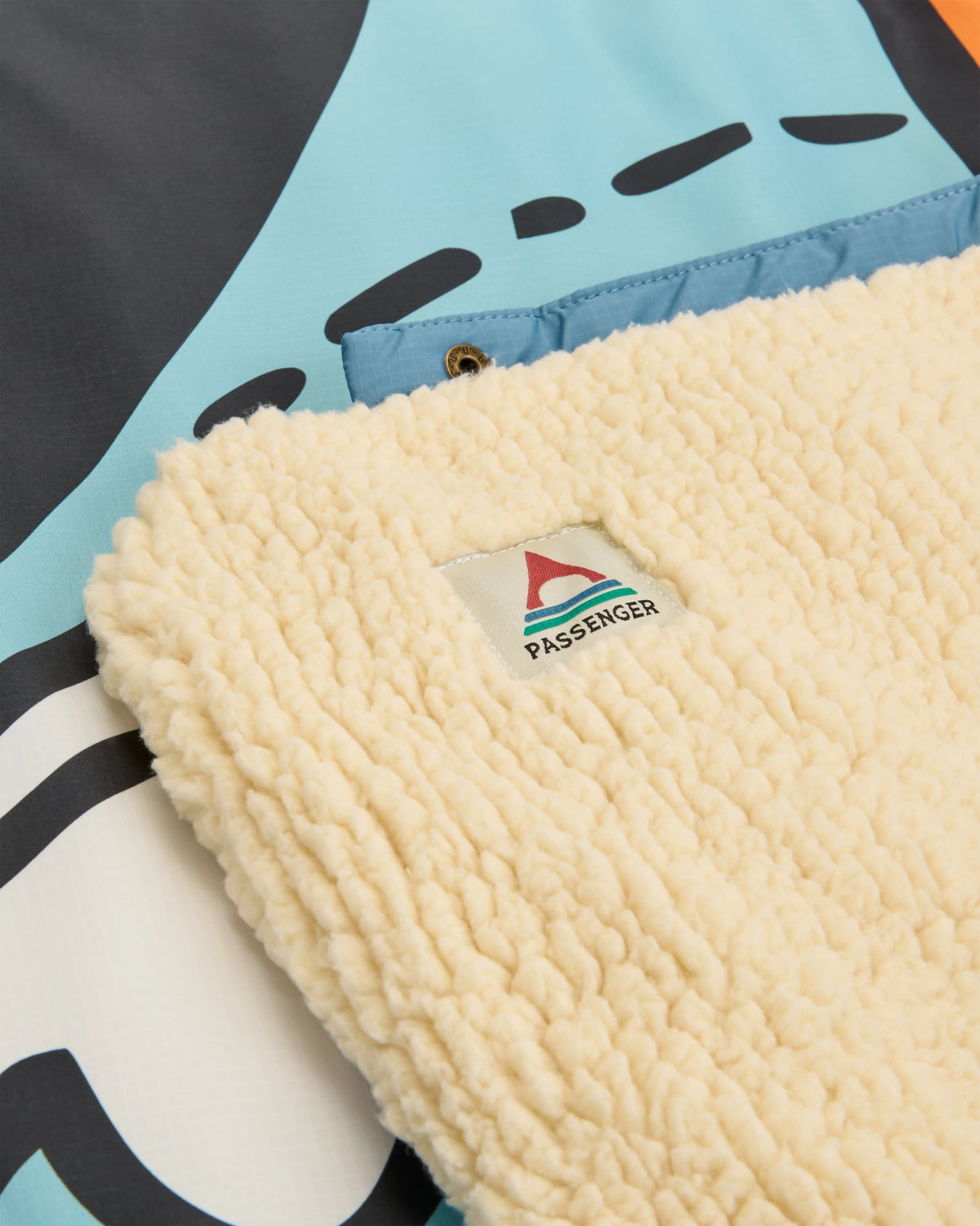 Cabin Sherpa Blanket - Reflect - Flatlay