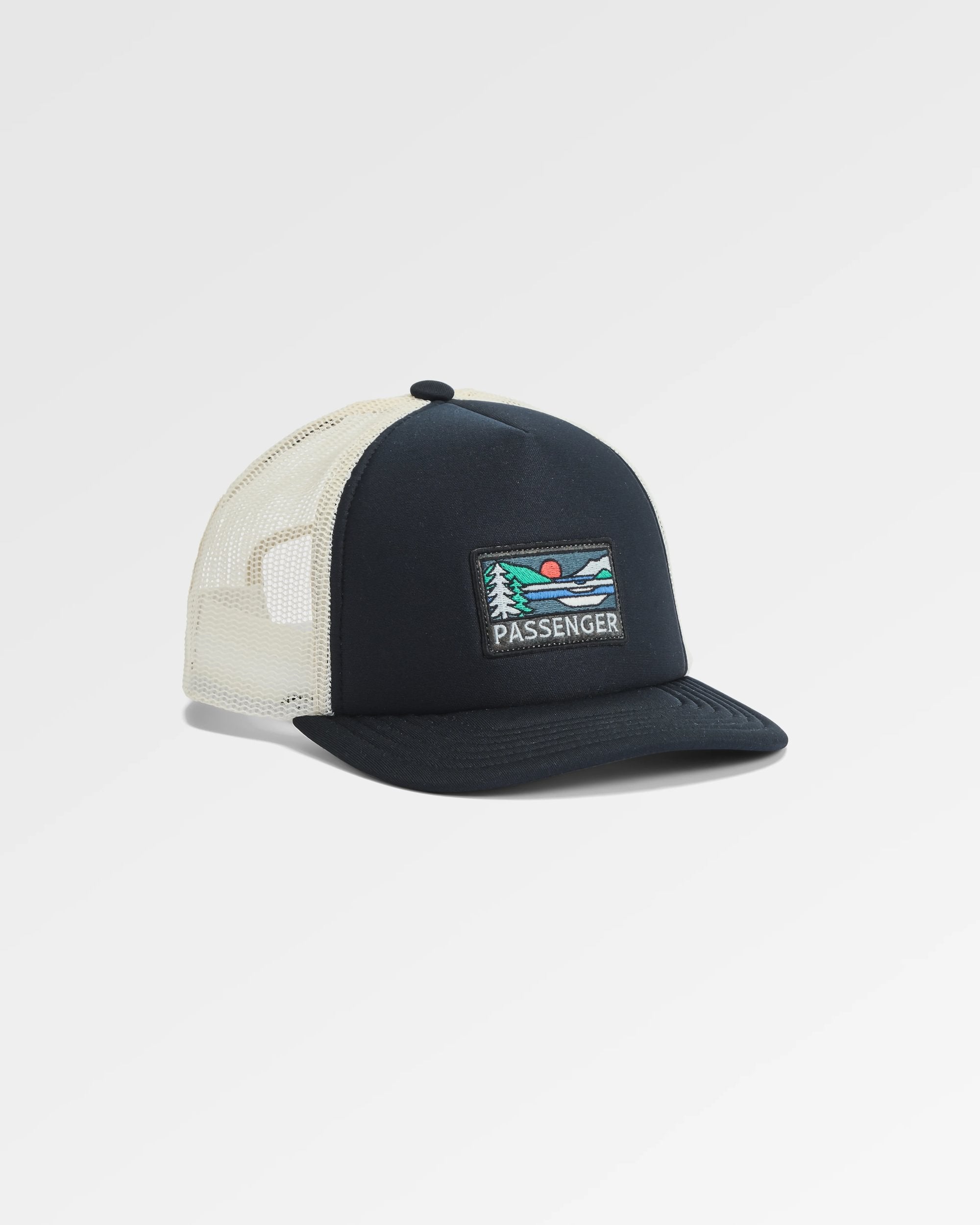 Roamer Snapback Trucker Cap - Black - Flatlay