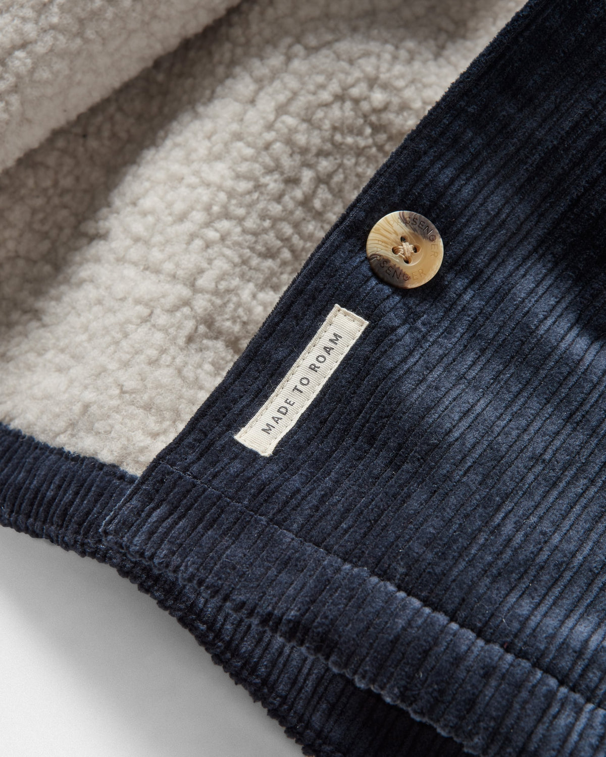 Flint Corduroy Overshirt - Deep Navy - Flatlay