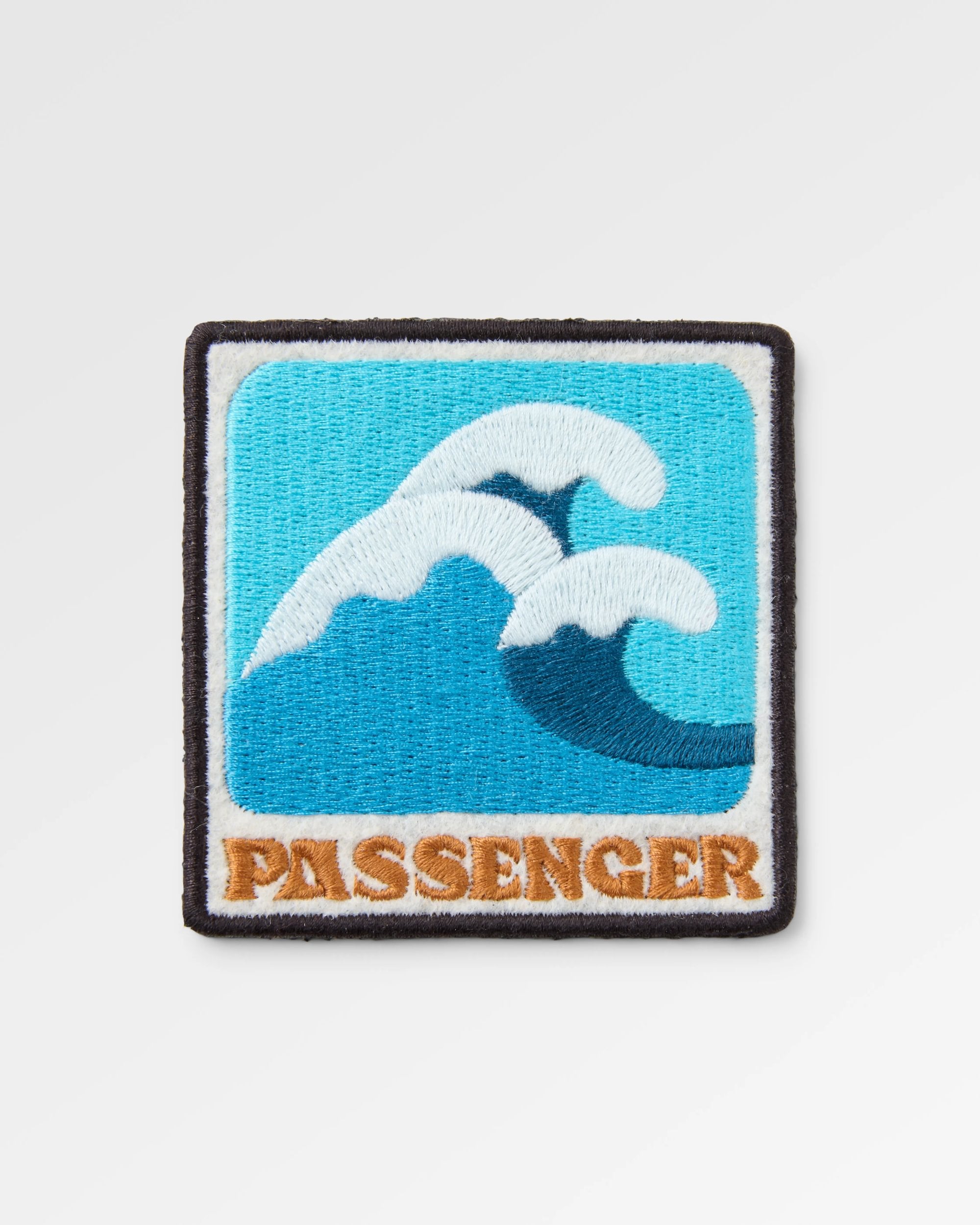 Wave Escape Patch - Retro Blue - Flatlay