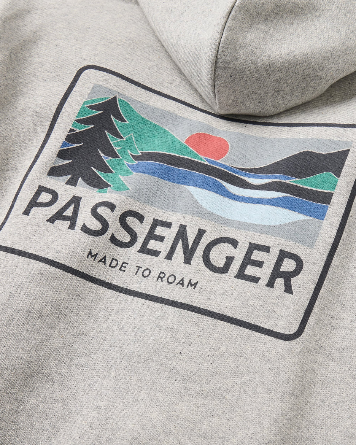Roamer Recycled Cotton Hoodie - Grey Marl - Flatlay