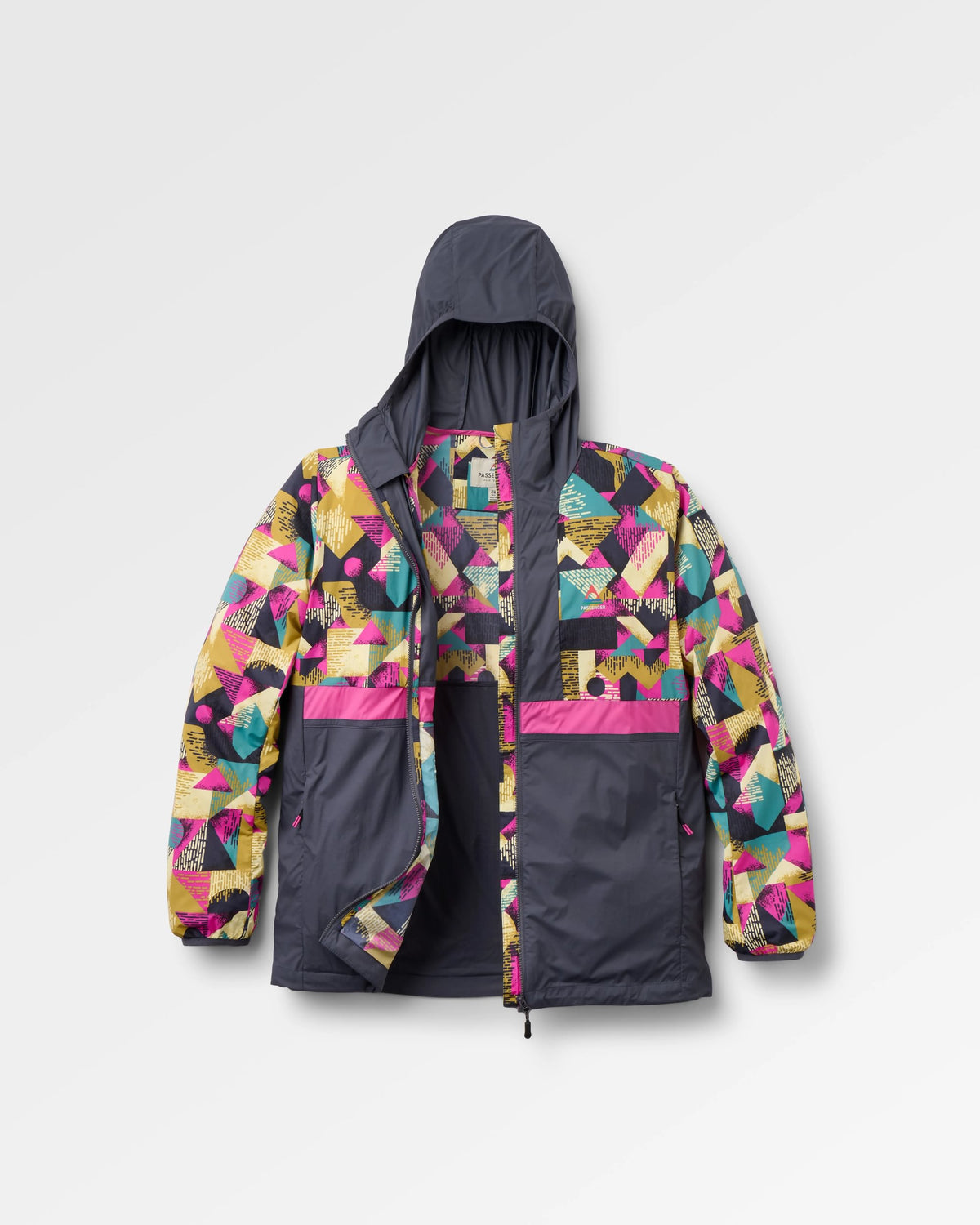 Viento Windshell Jacket - Mosaic Mountain Charcoal - Flatlay