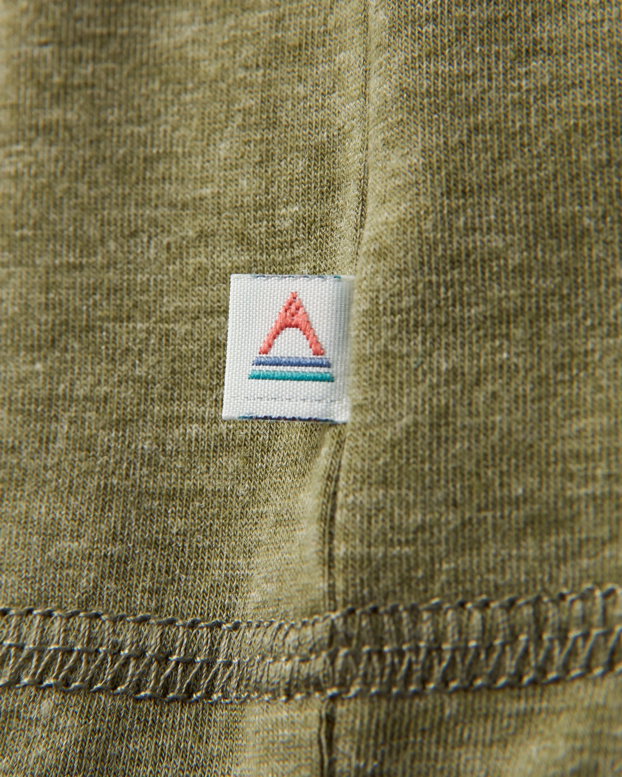 Kirkwood Textured Active T-Shirt - Khaki - Flatlay
