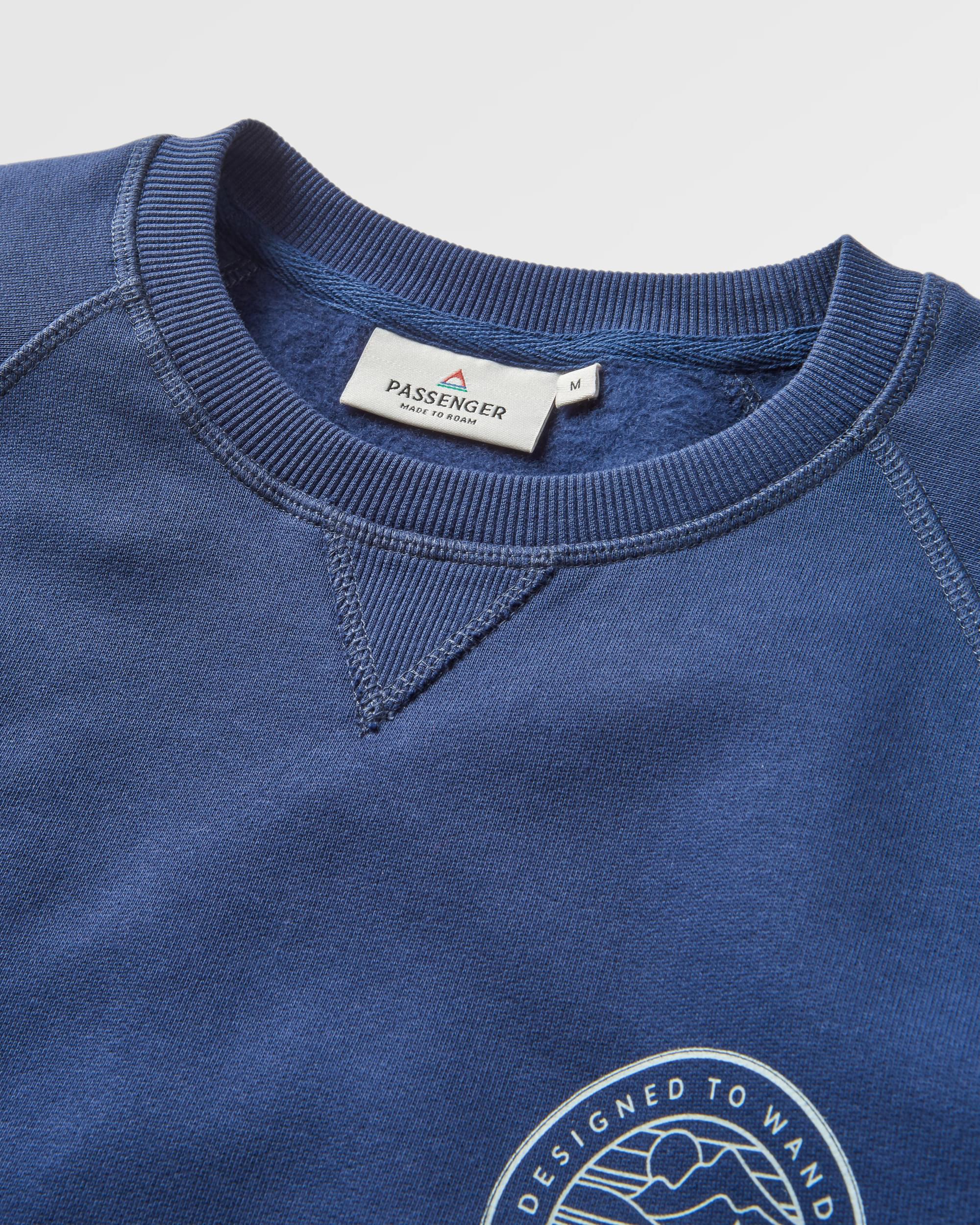 Odyssey Organic Cotton Sweatshirt - Rich Navy - Flatlay