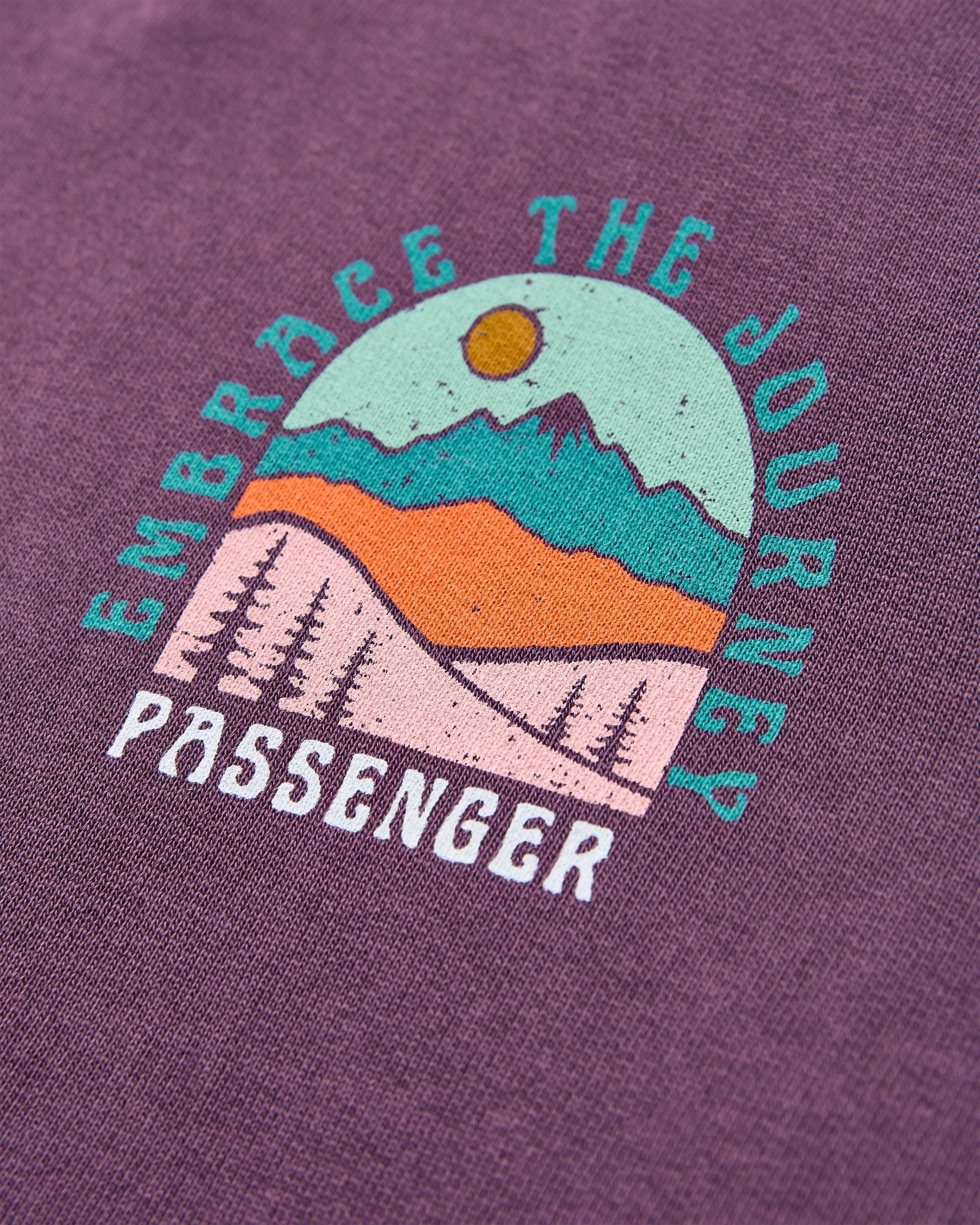 Outlook Recycled Cotton Hoodie - Deep Plum - Flatlay