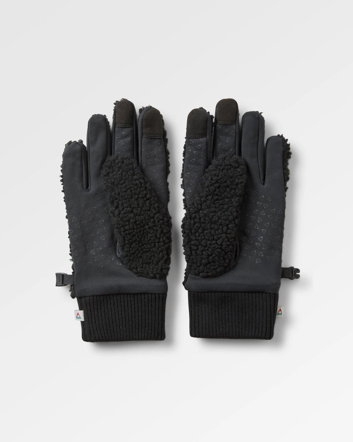 Snowfall Sherpa Gloves - Black - Flatlay