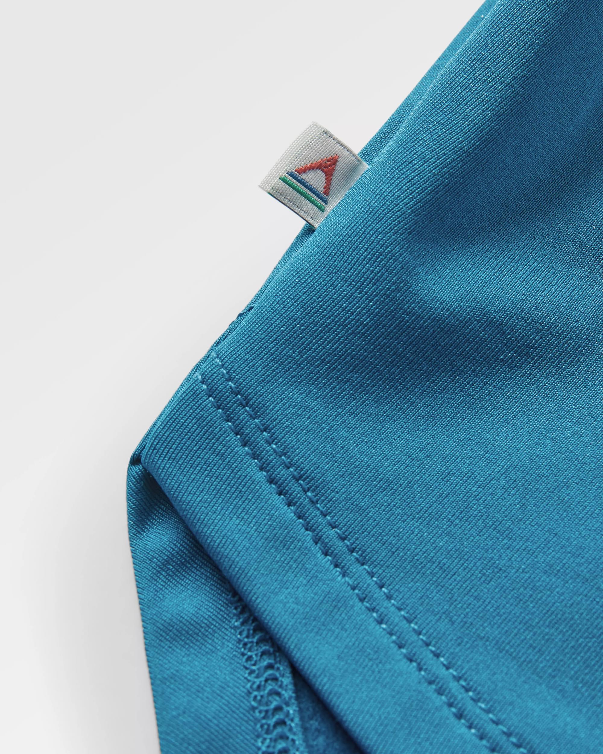 Hatha Recycled Active Top - Corsair Blue - Flatlay