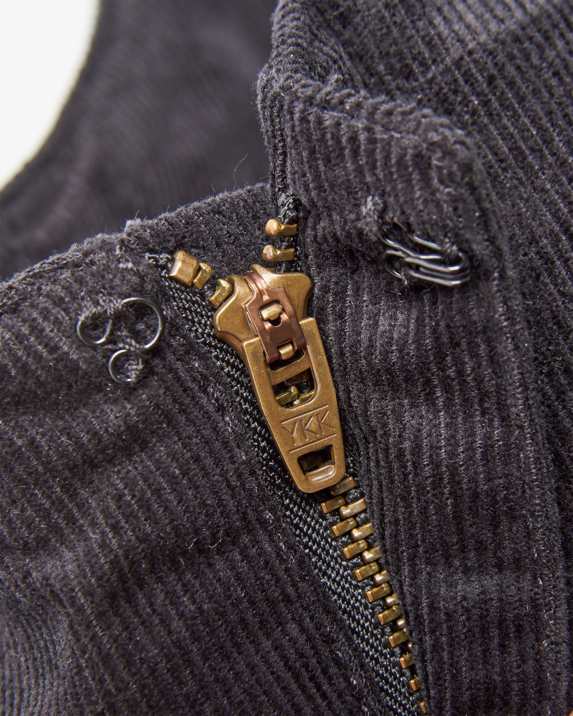 Meadows Organic Cotton Cord Dungarees - Black - Flatlay