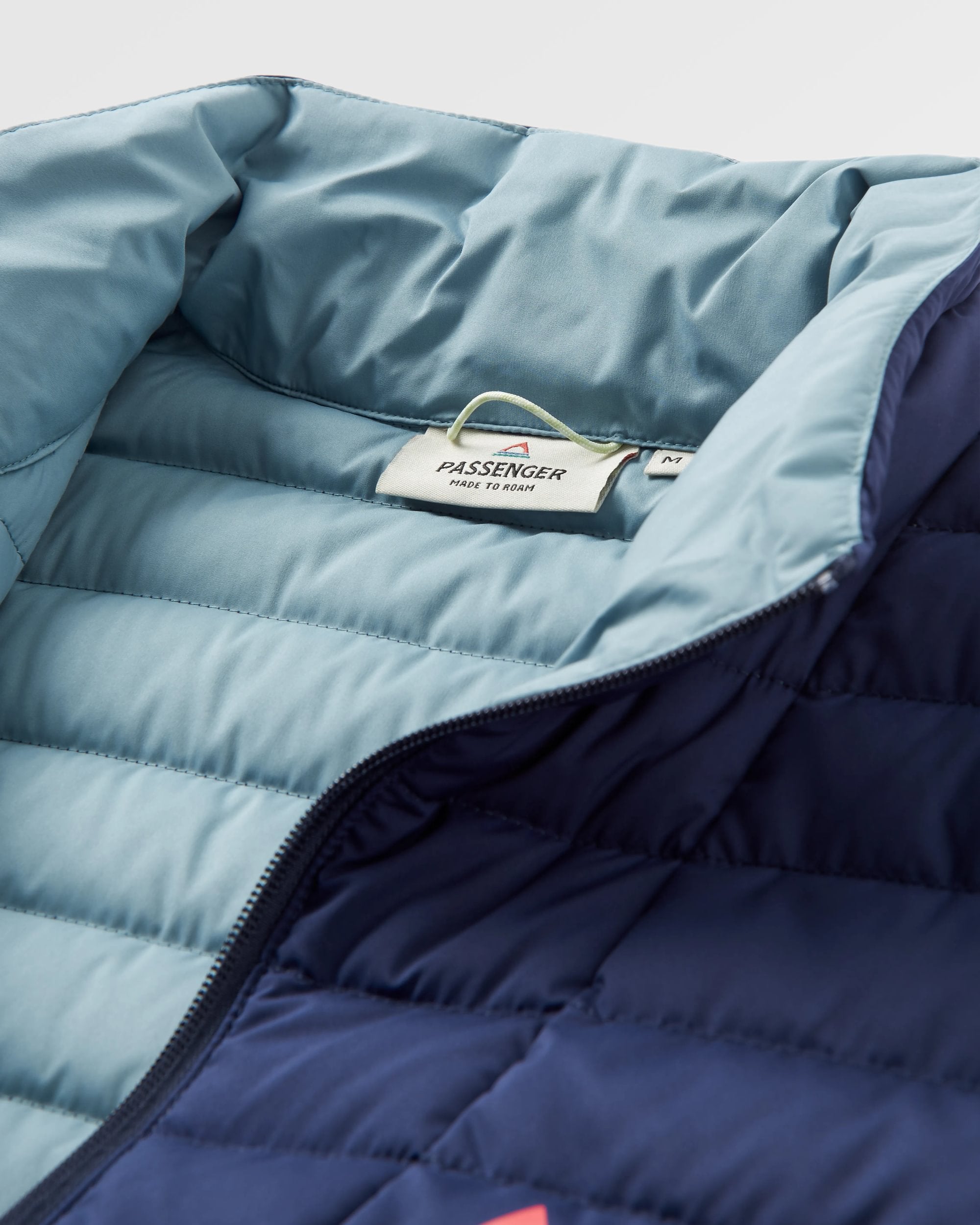Ashland Down Recycled Vest - Rich Navy/Pear Green - Flatlay