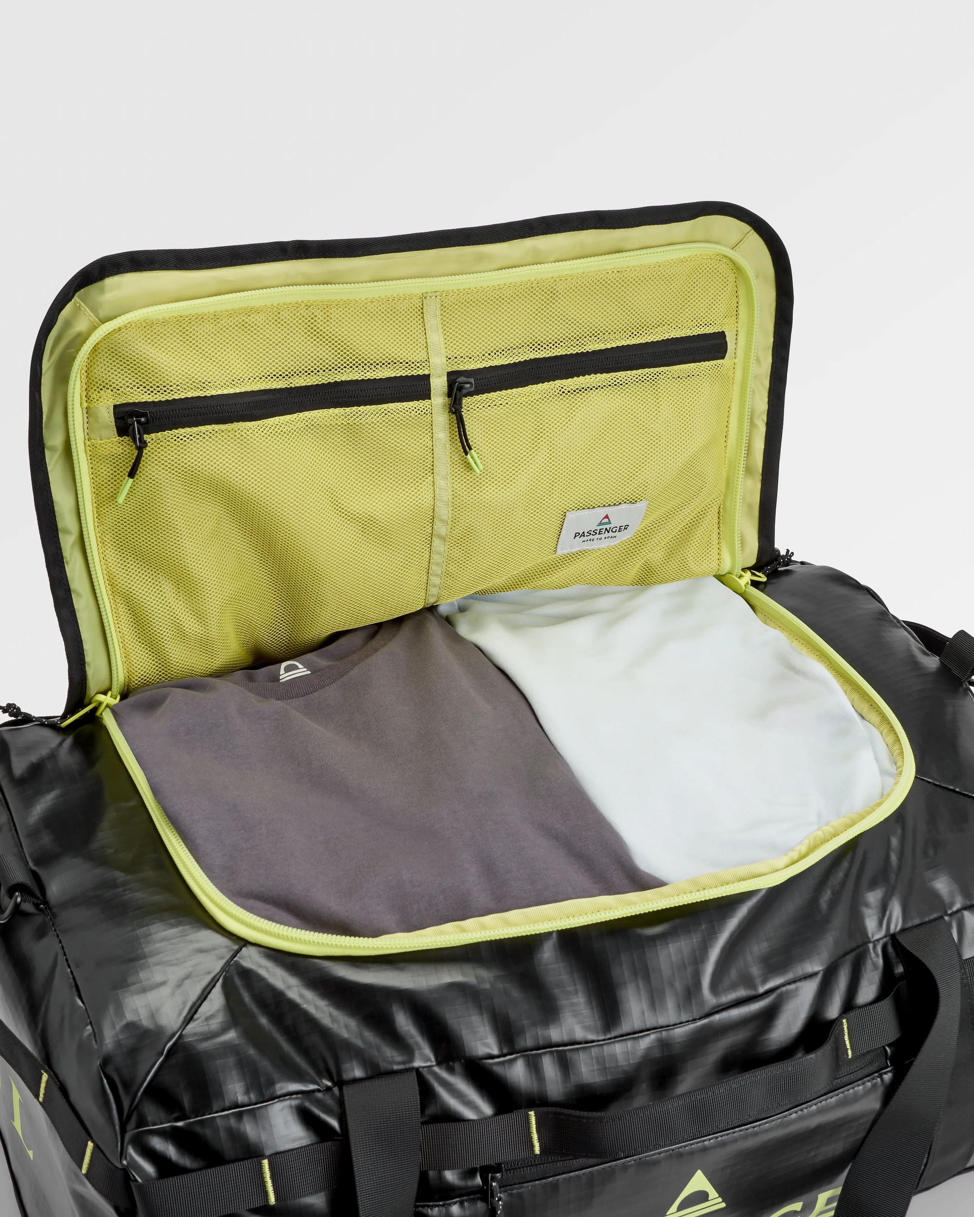 Roamer Recycled 60L Duffel Bag - Black - Flatlay