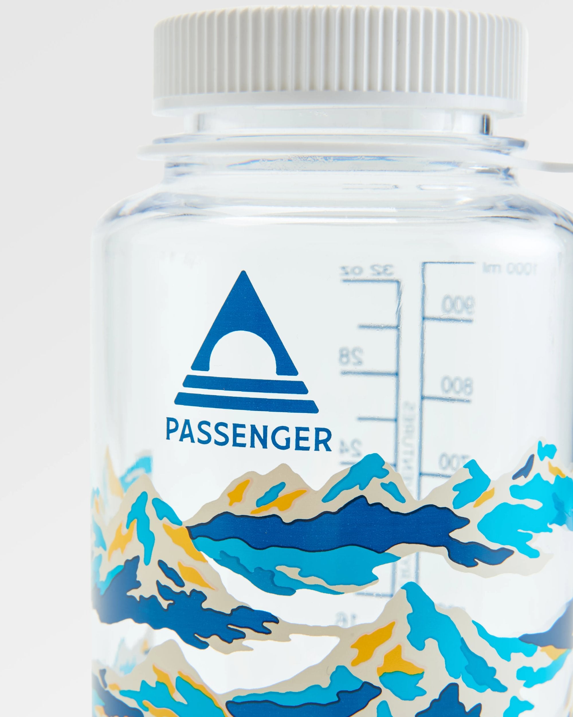 Nalgene 1L Wide Mouth Water Bottle - Winter Mountains - Flatlay