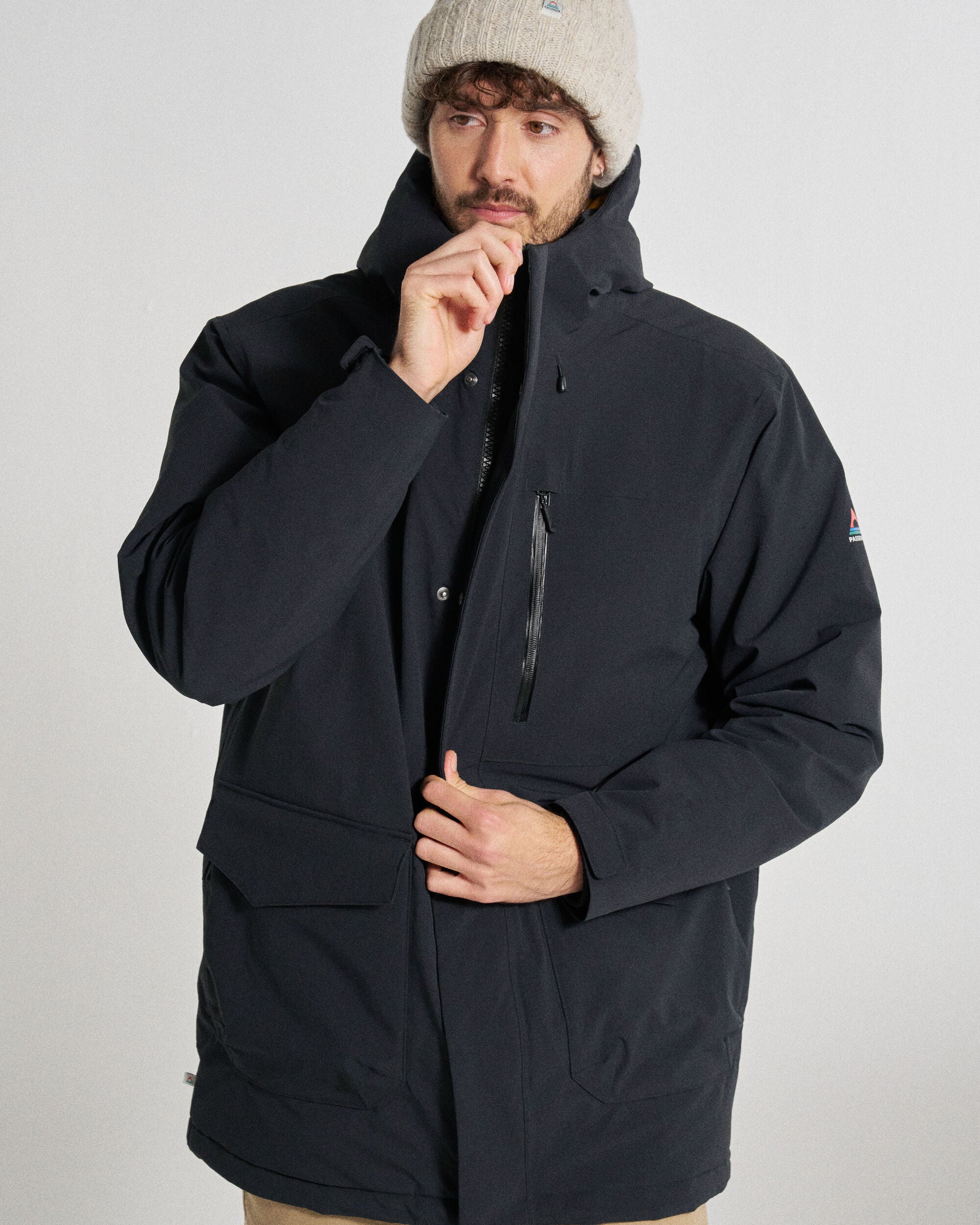 Rainier Waterproof Parka - Black - Studio Model
