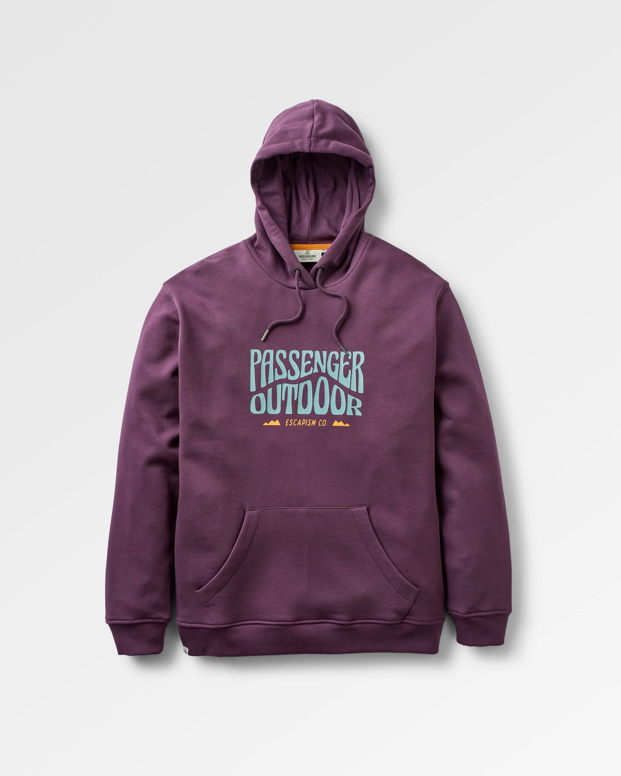 Yuca Organic Cotton Hoodie - Deep Plum - Flatlay