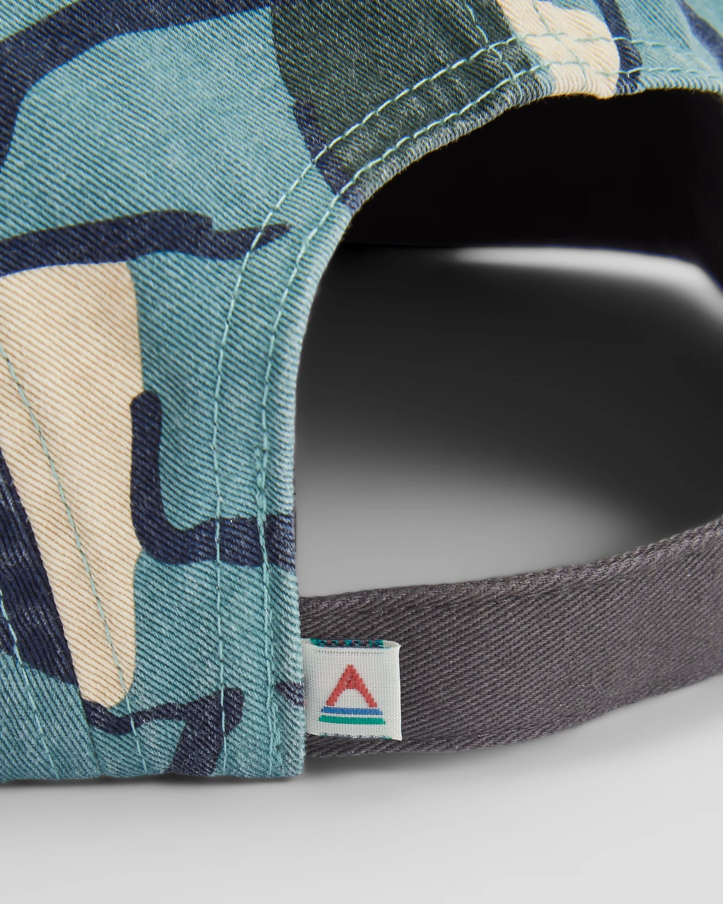 Coast Recycled 5 Panel Cap Snapback Cap - Abstract Trails Arctic - Flatlay