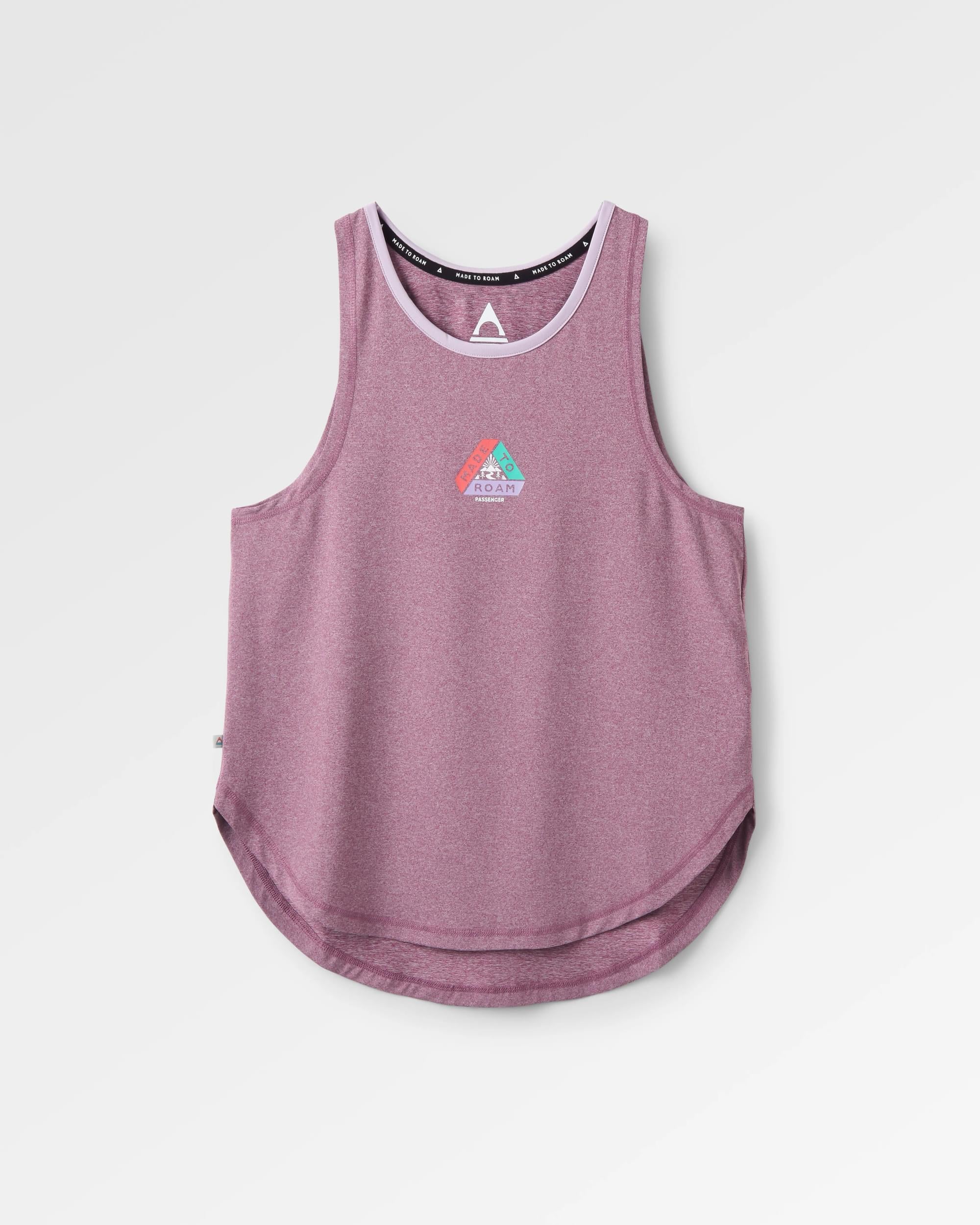 Breezy Recycled Active Vest - Berry Marl - Flatlay