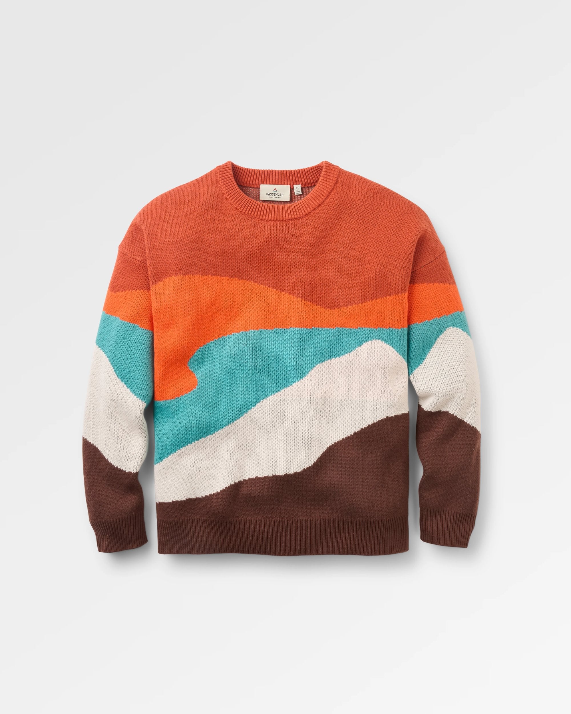 Scenic Knitted Jumper - Scenic Chestnut - Flatlay