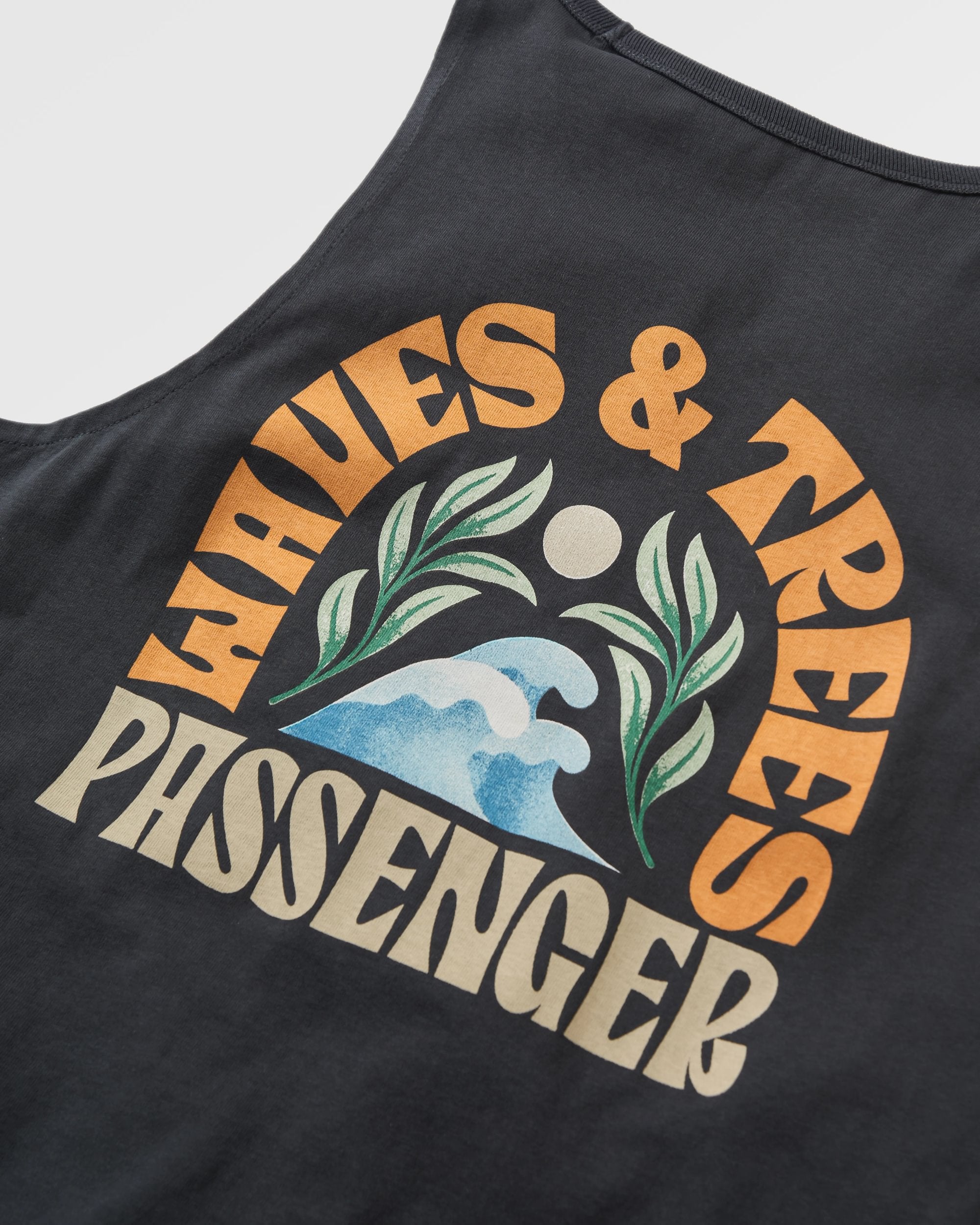 Dawning Recycled Cotton Vest - Black - Flatlay