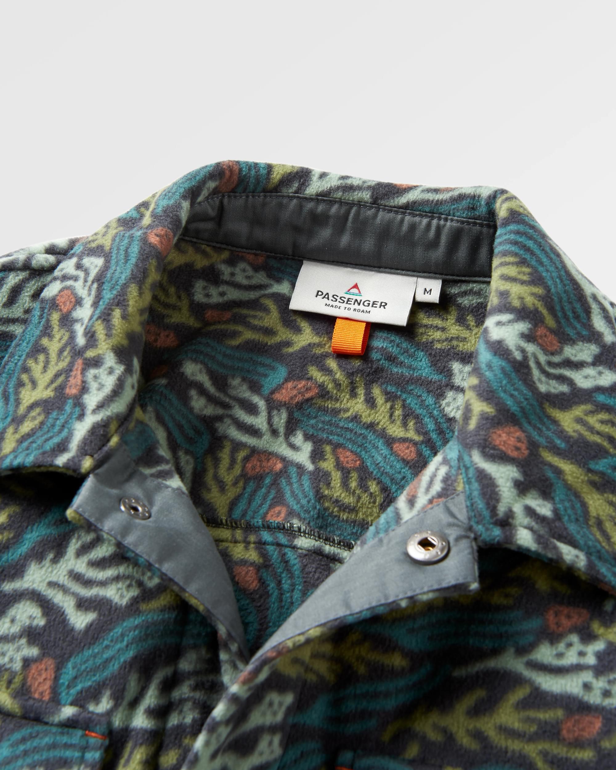 Maple Polar Recycled Fleece Shirt - Ocean Current Black - Flatlay