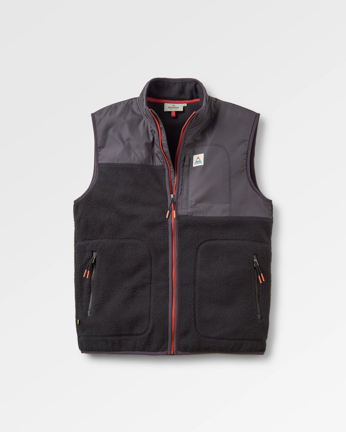 Offgrid Sherpa Fleece Vest - Black - Flatlay