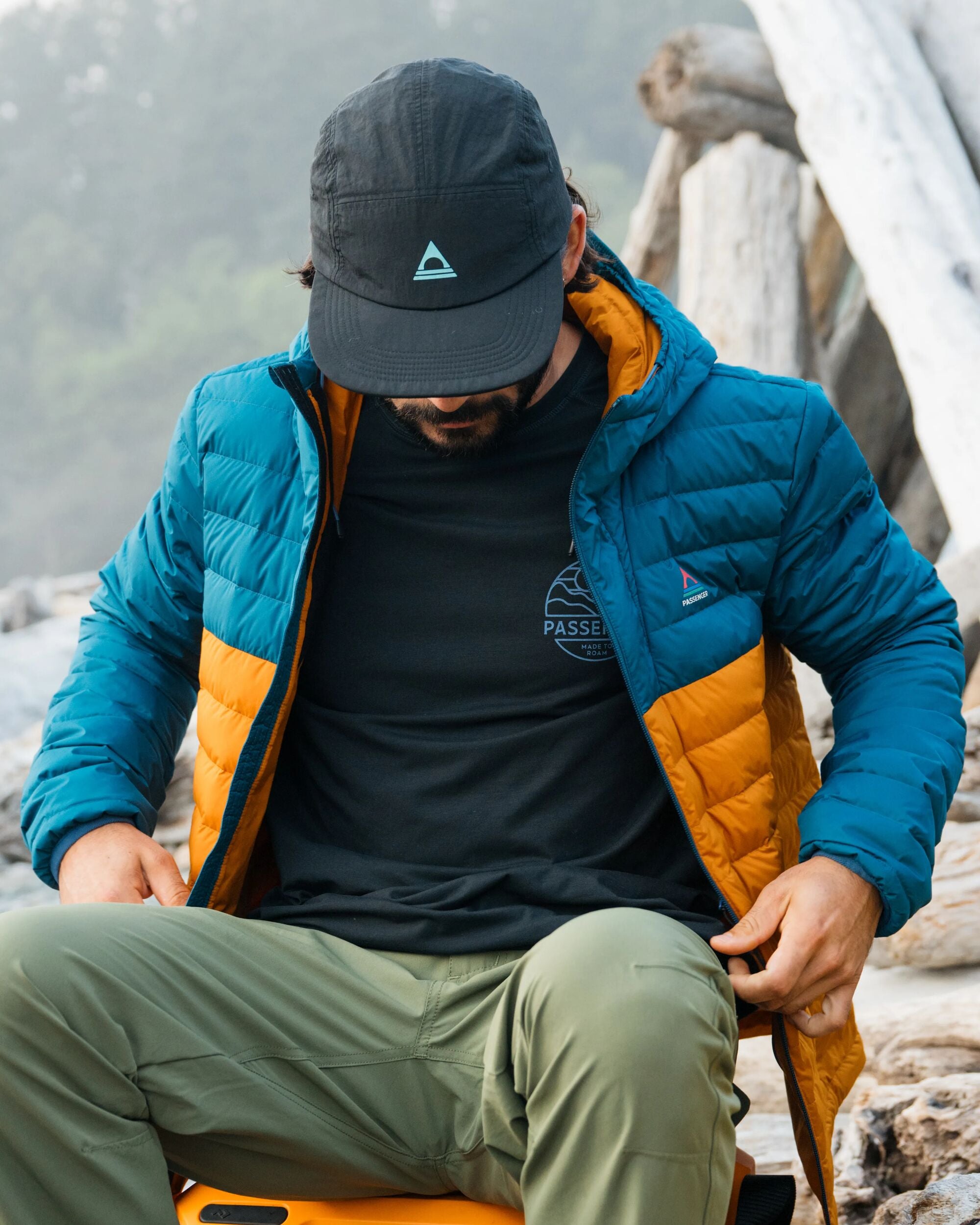 Ashland Down Recycled Jacket - Retro Orange/Tidal Blue - Lifestyle