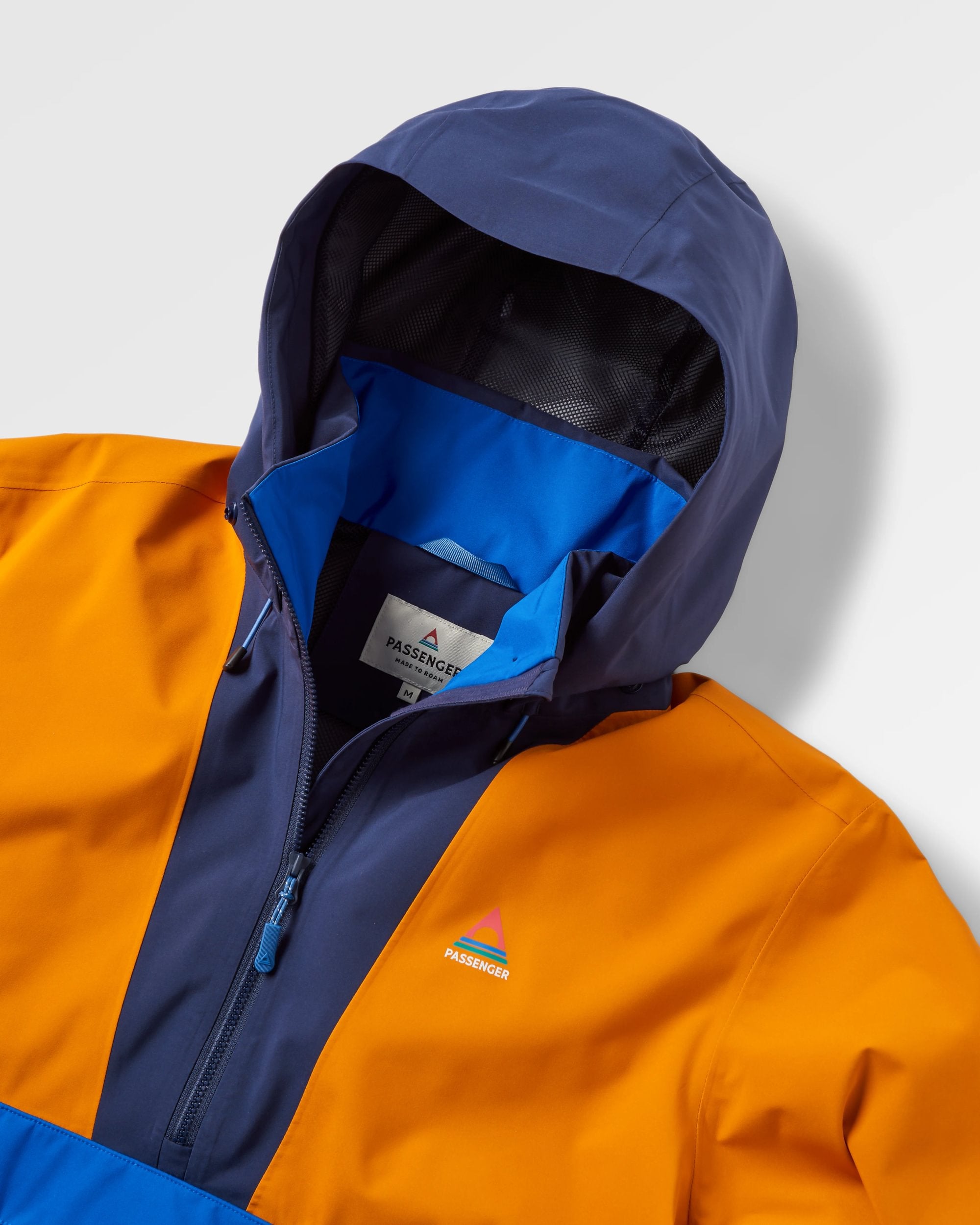 Skyline Recycled Waterproof Anorak - Sunrise Orange - Flatlay