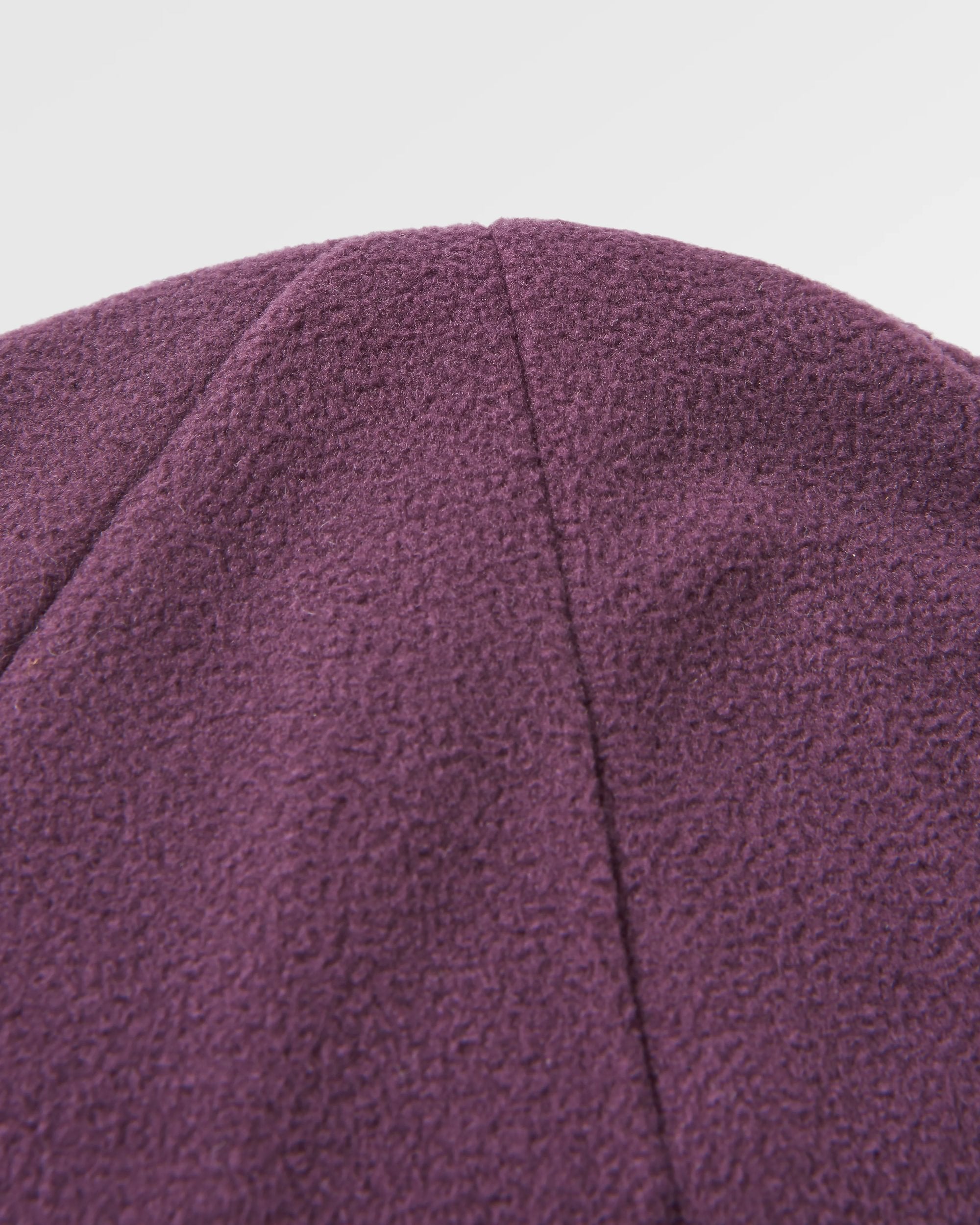 Set Off Recycled Polar Fleece Beanie - Deep Plum/Charcoal - Flatlay