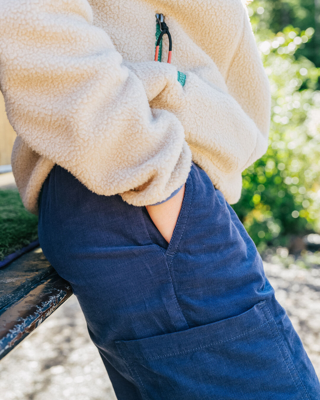 Someday Organic Corduroy Trouser - Dark Denim