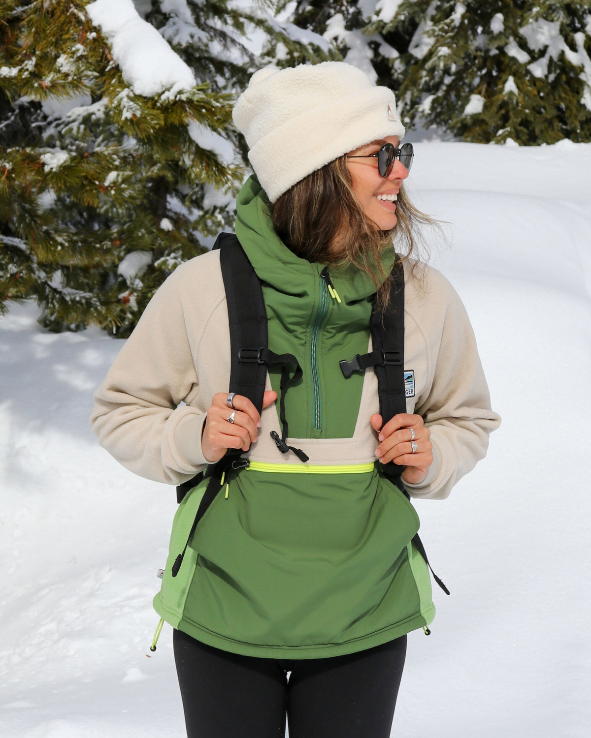 Alexander Hooded Polar Fleece - Feather/Wild Green - IGC