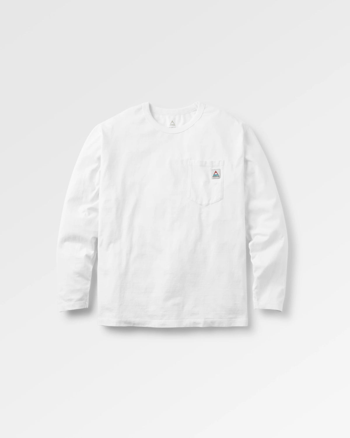 Heritage Organic Relaxed Fit LS T-Shirt - White - Flatlay