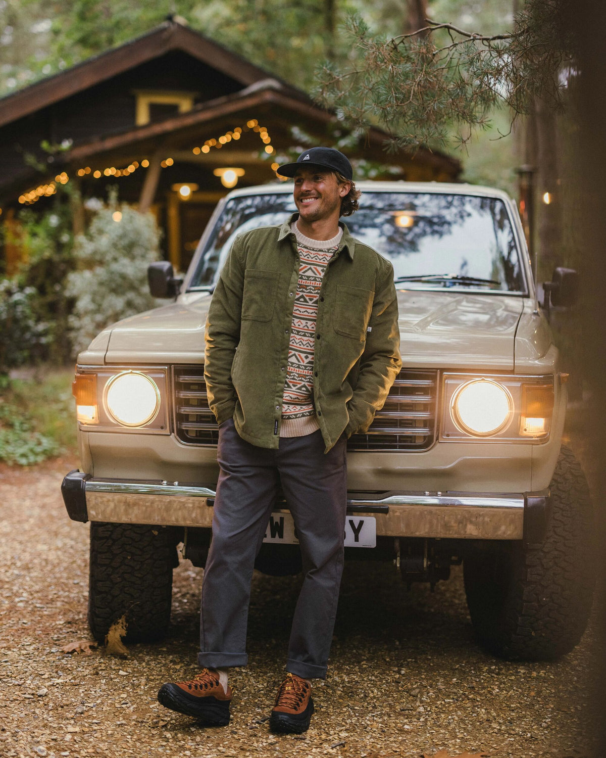 Kodiak Sherpa Lined Cord Overshirt - Khaki - Lifestyle