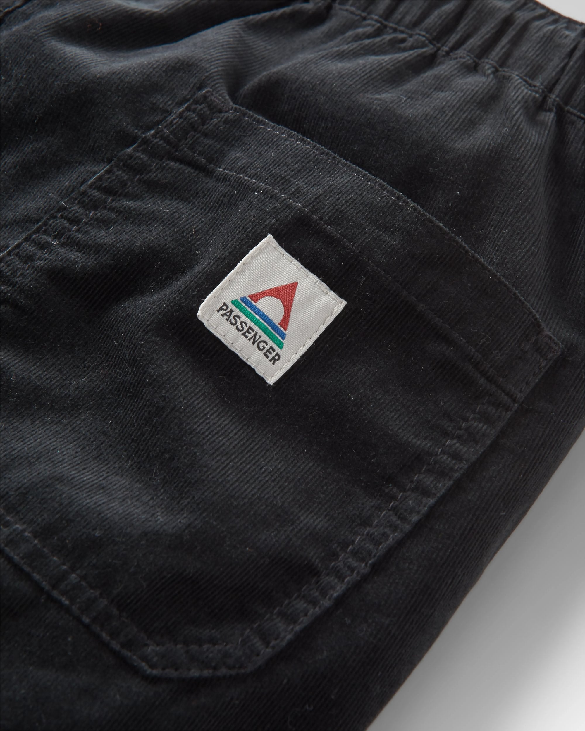 Compass Recycled Cord Trouser - Black - Flatlay