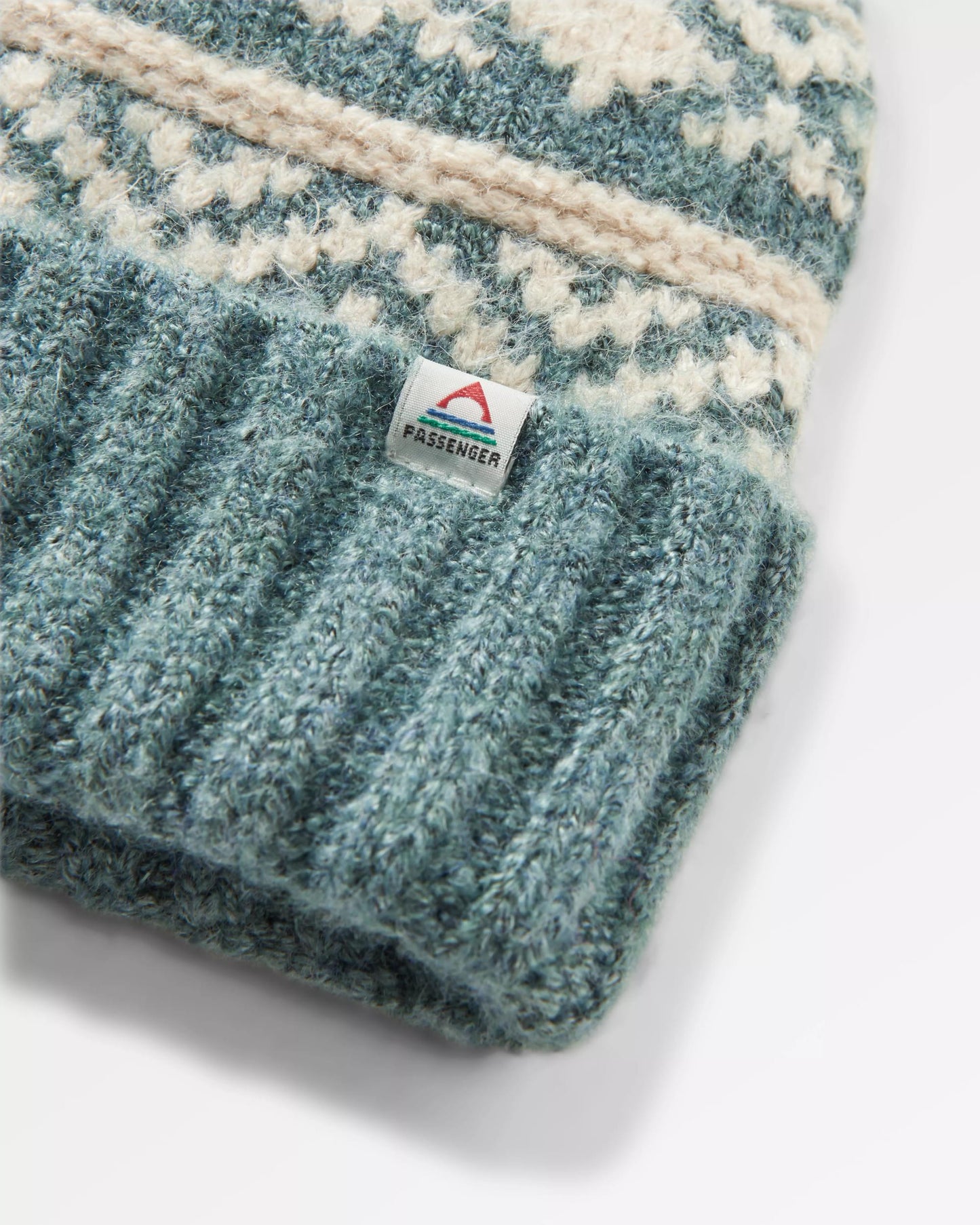Lodge Recycled Bobble Hat - Dark Forest - Flatlay