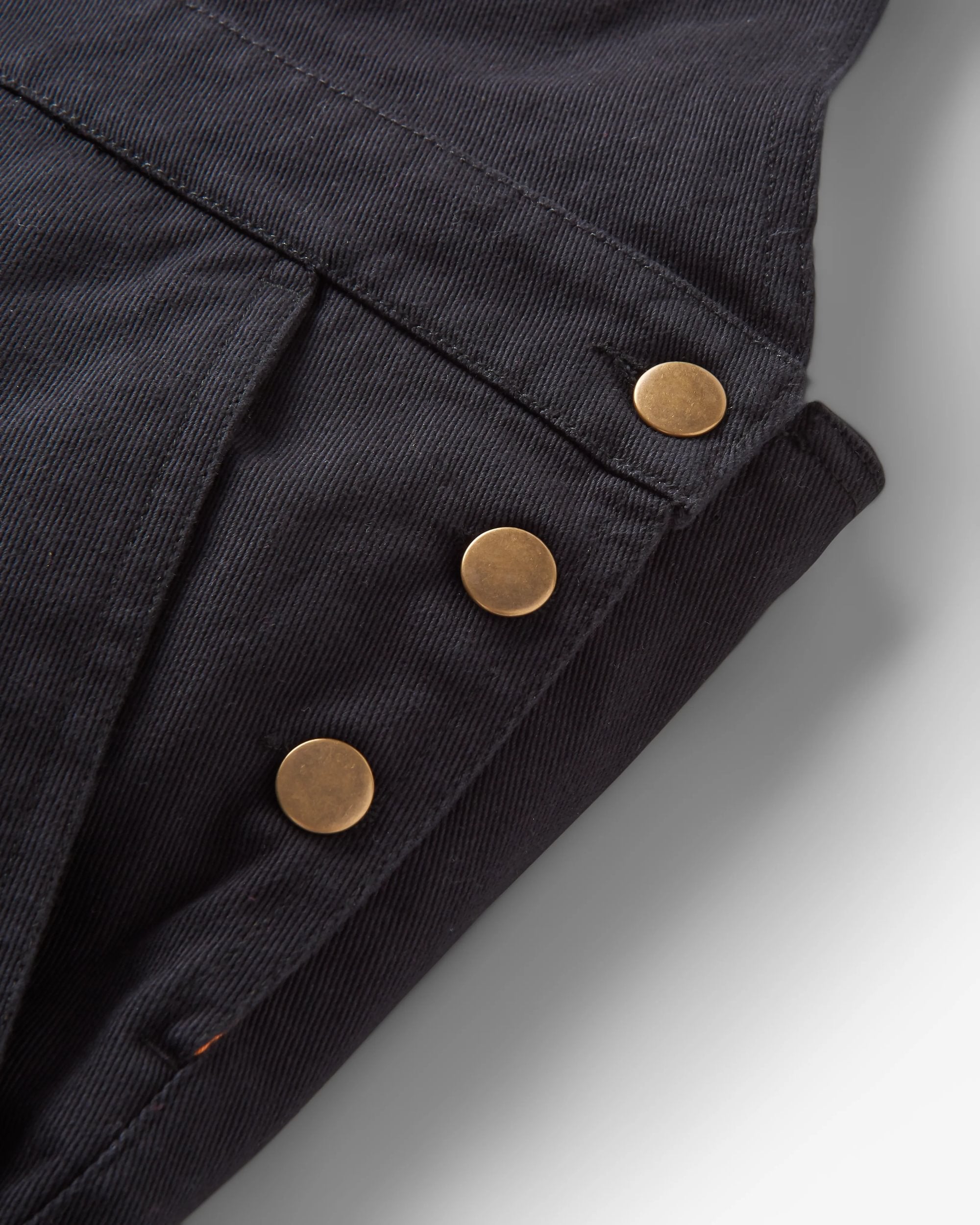 Shuffle Organic Cotton Dungarees - Black - Flatlay