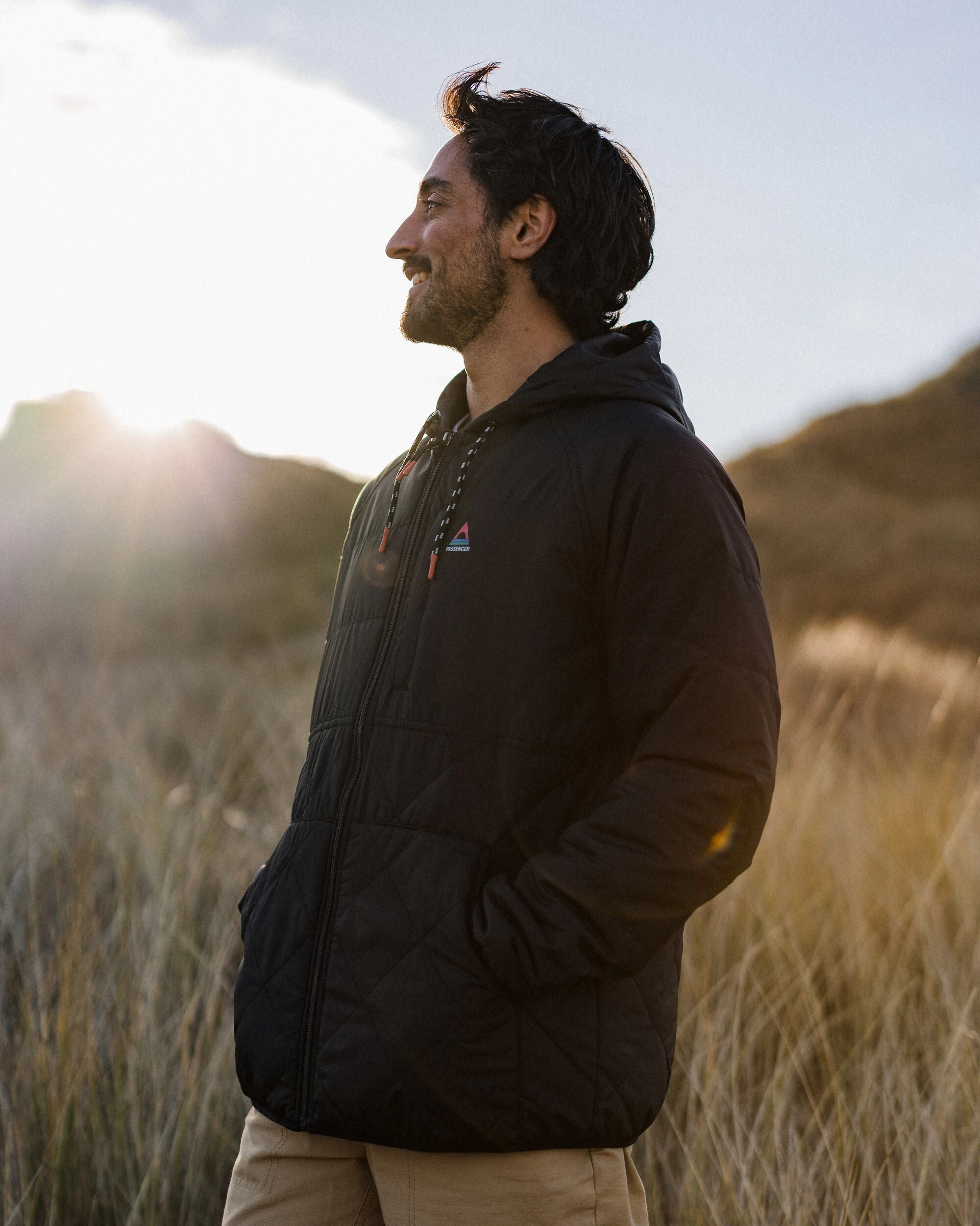 Dylan Recycled Insulated Full Zip Jacket - Black - Lifestyle