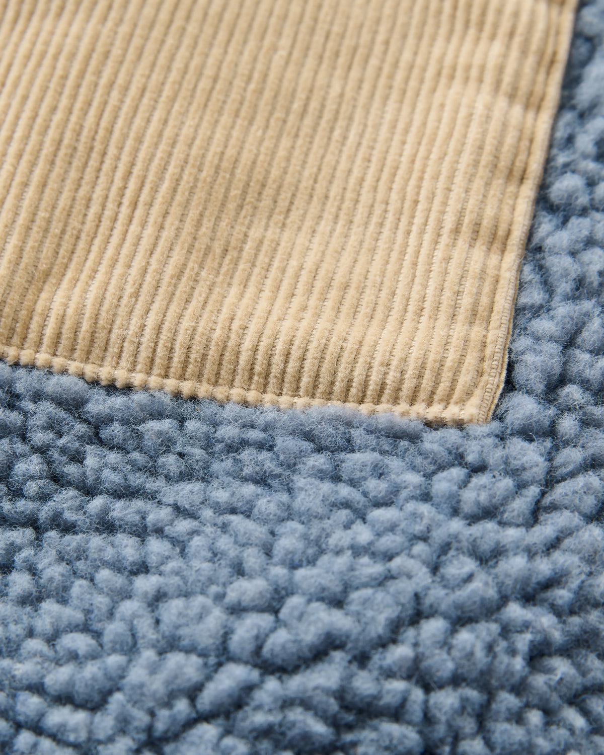 Clover Sherpa Hooded Fleece - Stormy Blue - Flatlay