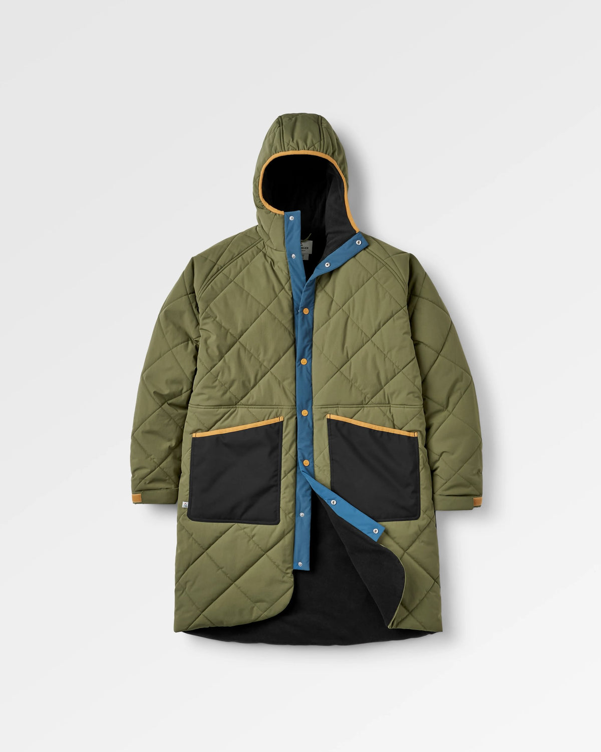 Campscape Fleece Lined Parka - Black/Khaki - Flatlay