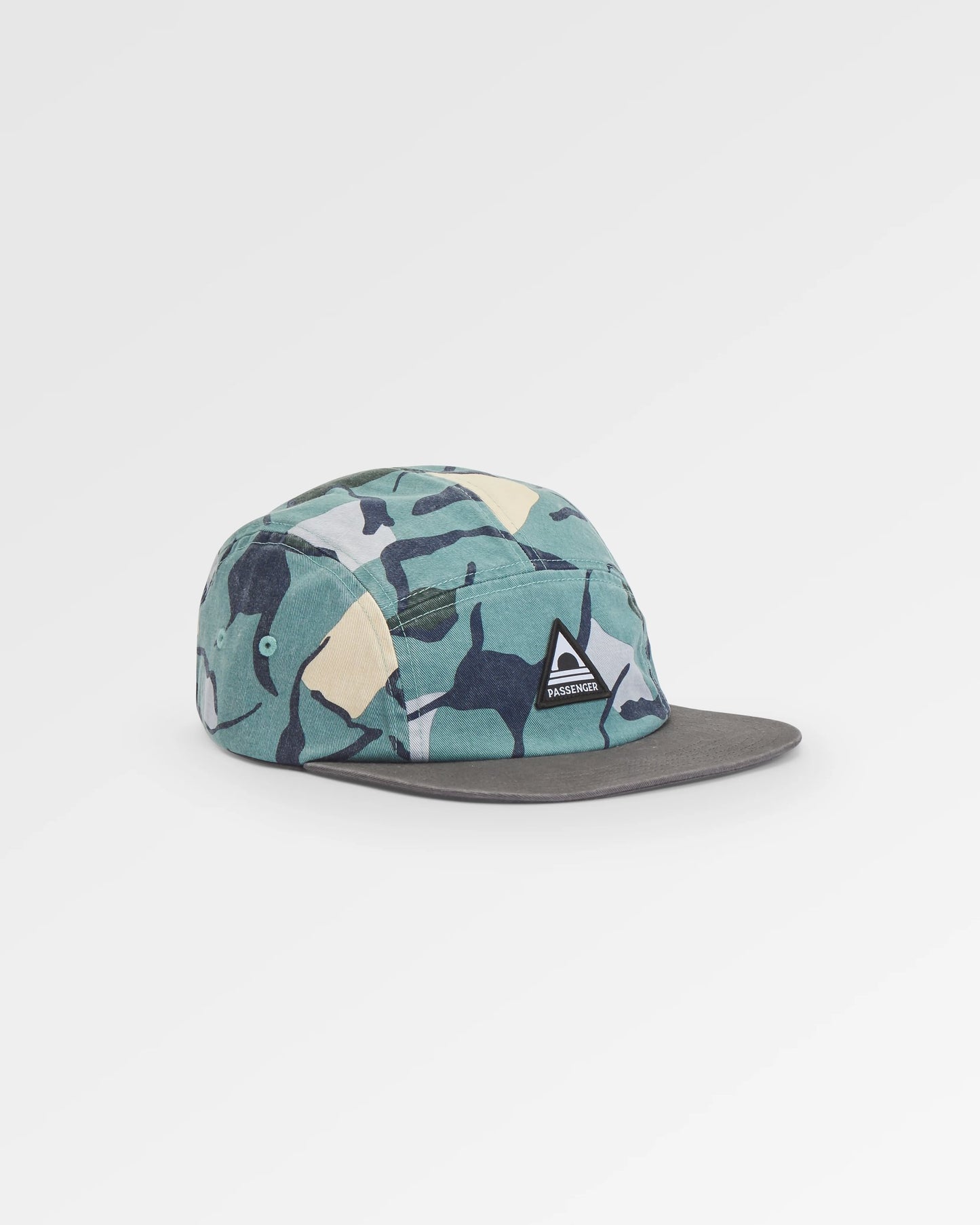 Coast Recycled 5 Panel Cap Snapback Cap - Abstract Trails Arctic - Flatlay