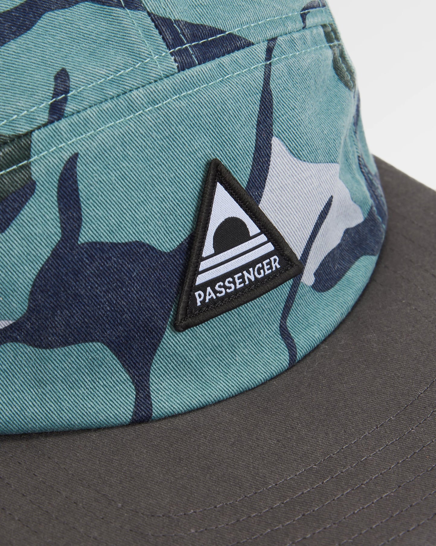 Coast Recycled 5 Panel Cap Snapback Cap - Abstract Trails Arctic - Flatlay