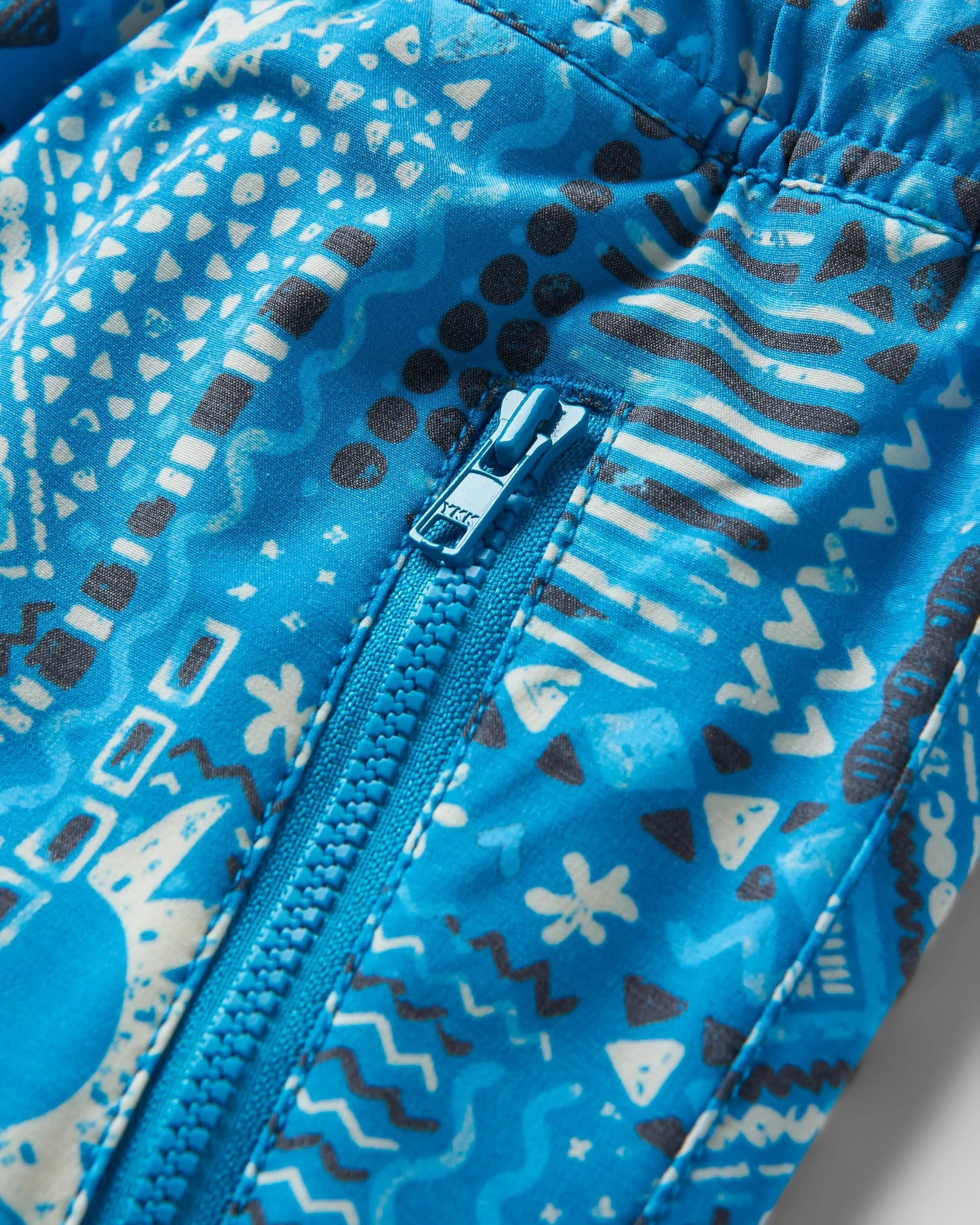 Way Out Recycled All Purpose Short - Vintage Patchwork Blue Pool - Flatlay