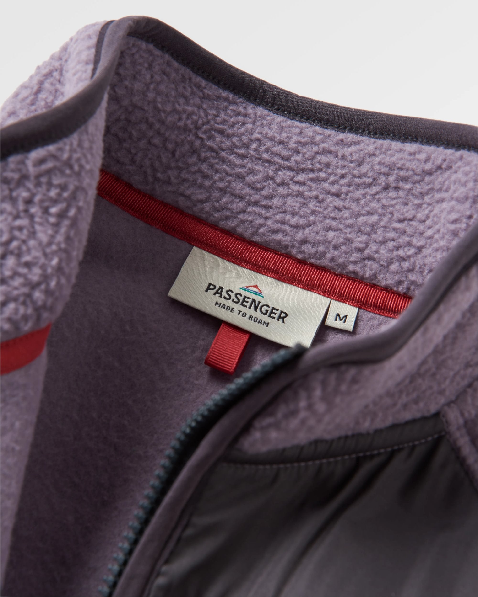 Offgrid 1/2 Zip Recycled Sherpa Fleece - Dusty Lilac - Flatlay