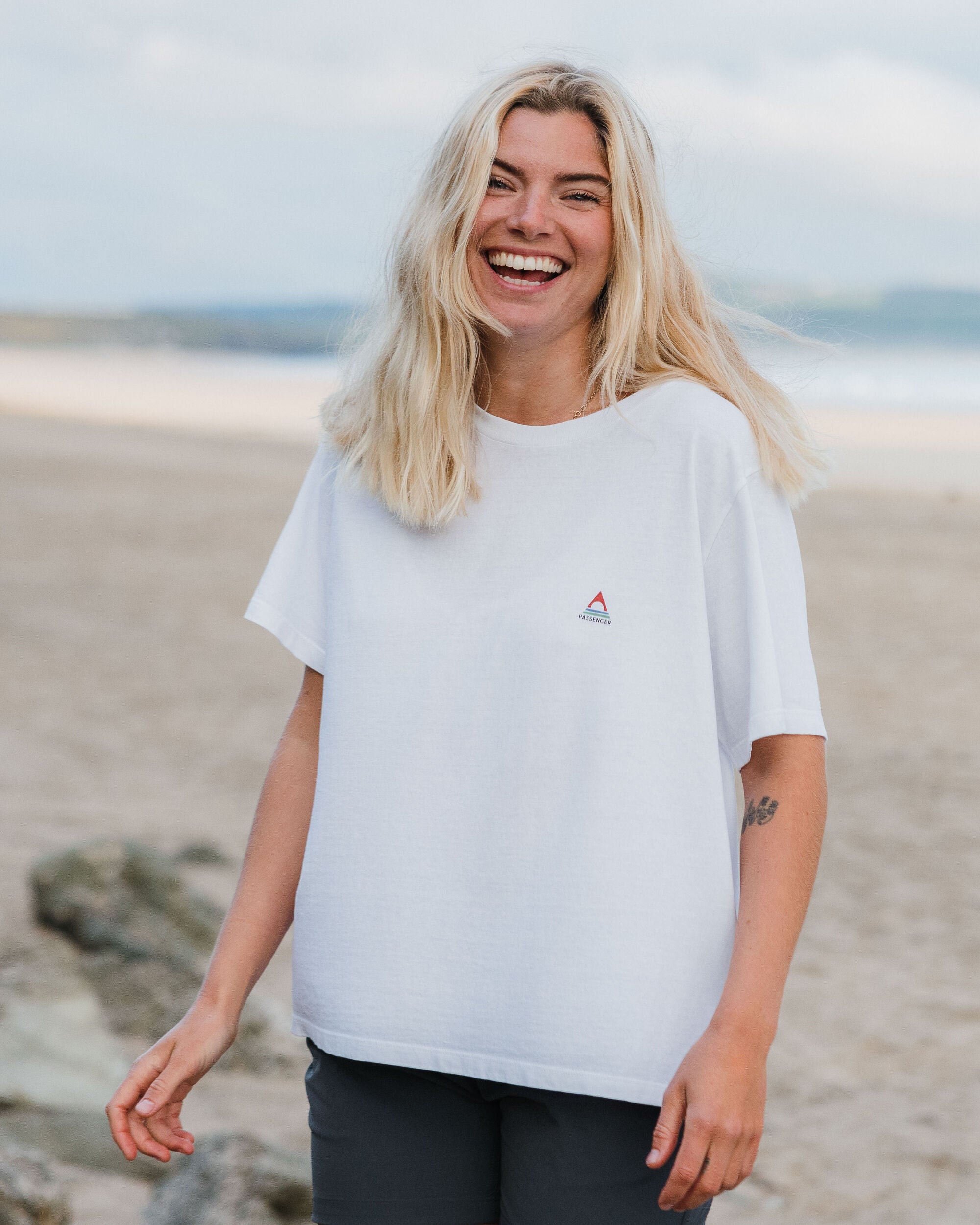 Classic Recycled Cotton T-Shirt - White - Lifestyle