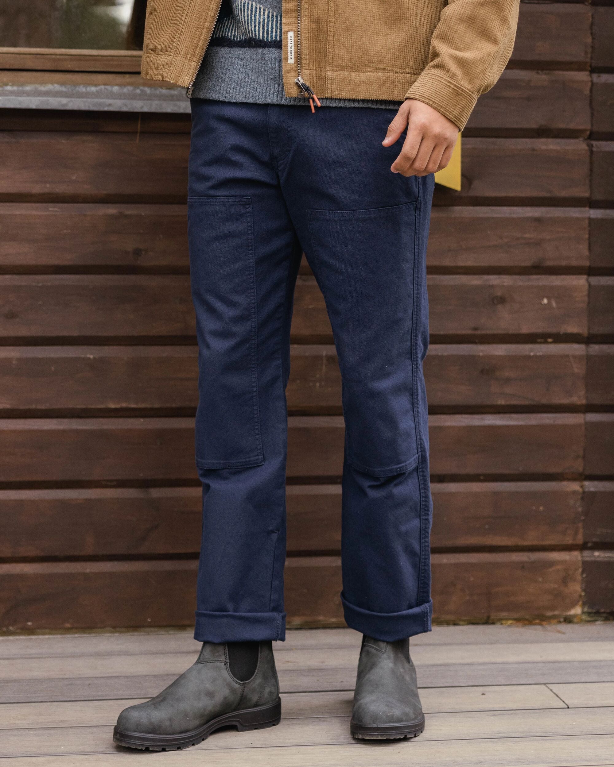 Vantage Cotton Canvas Trouser - Rich Navy - Lifestyle