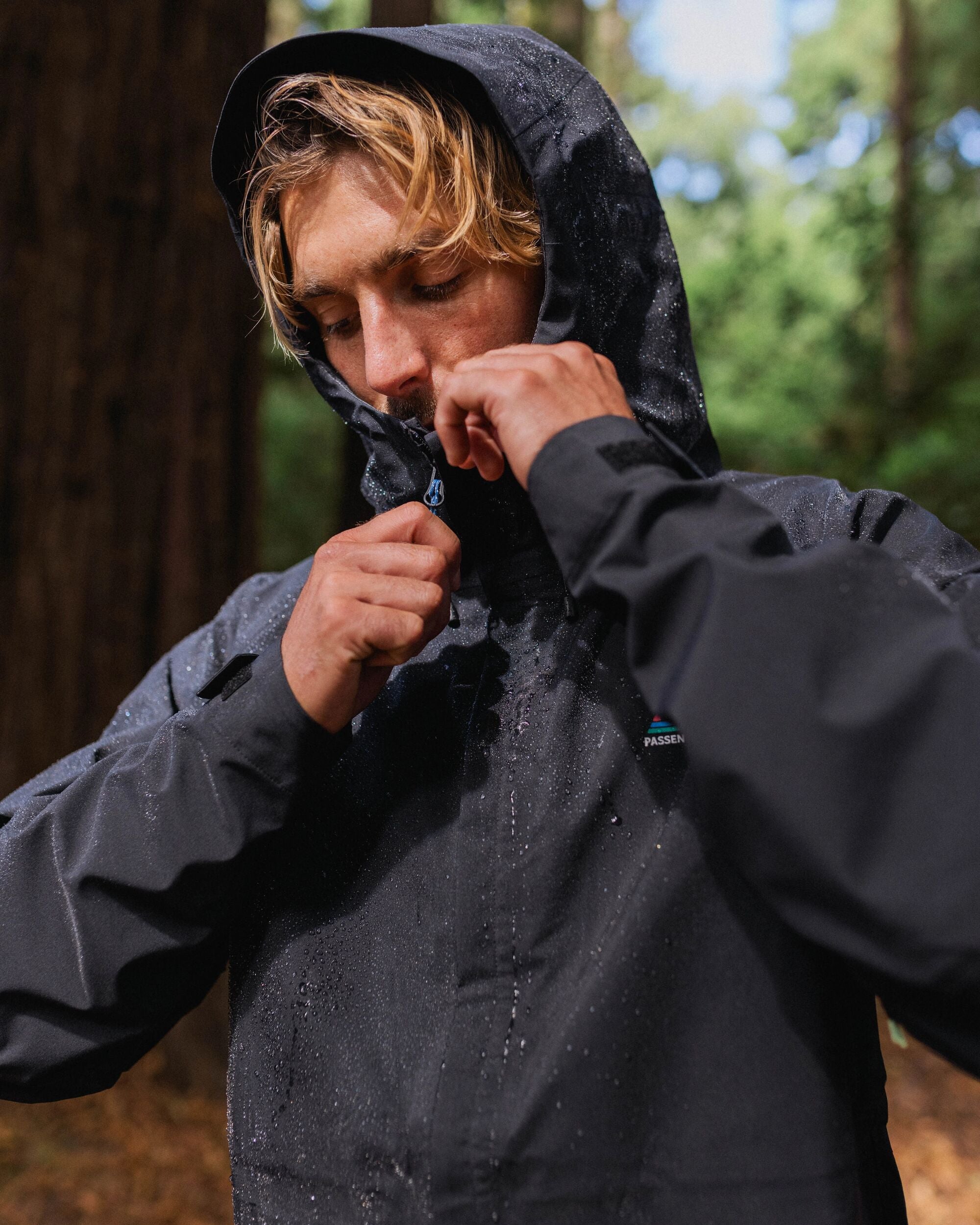 Five Season Recycled Waterproof Jacket - Black - Lifestyle