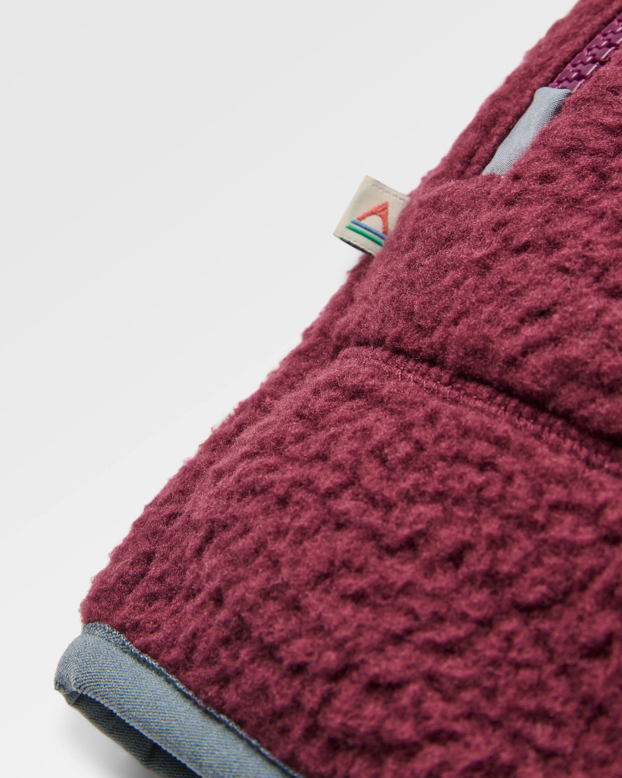 Ventura 1/2 Zip Recycled Sherpa Fleece - Fig - Flatlay