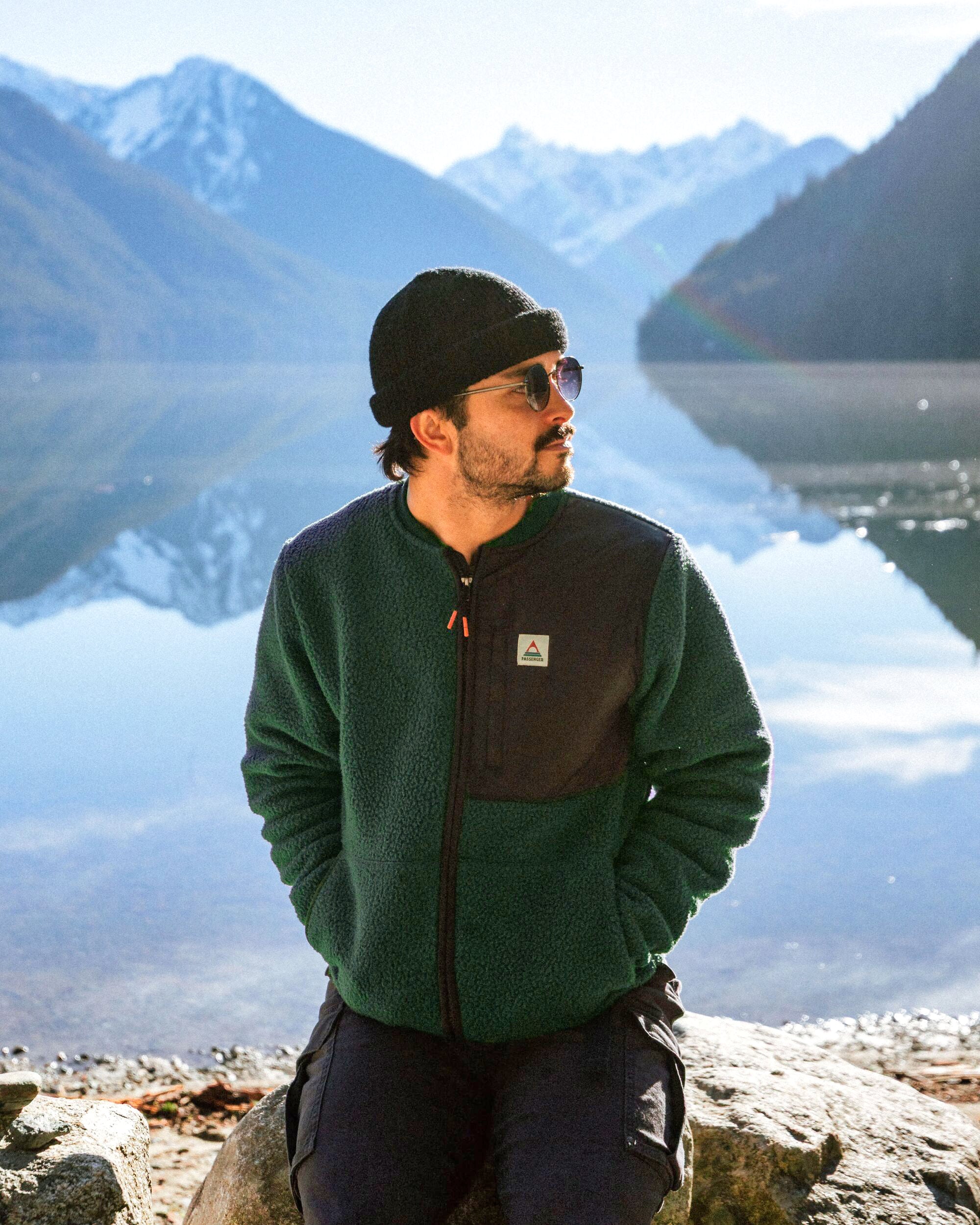 Reconnect Sherpa Fleece - Dark Fern - Lifestyle